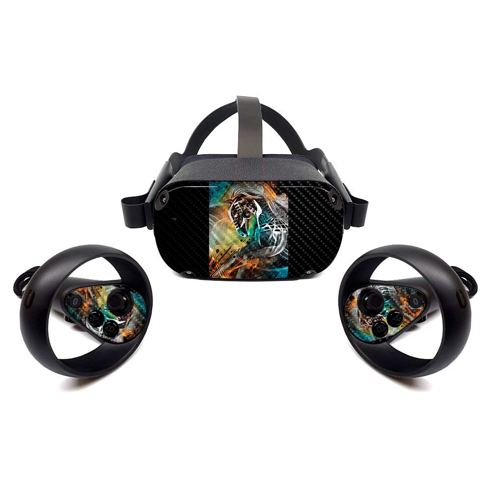 Premium Carbon Fiber Skin for Oculus Quest - Mechanical Horse Design | Protective & Durable Textured Cover | Easy to Apply & Remove | Made in USA | Perfect for Gaming Protection & Style Enhancement