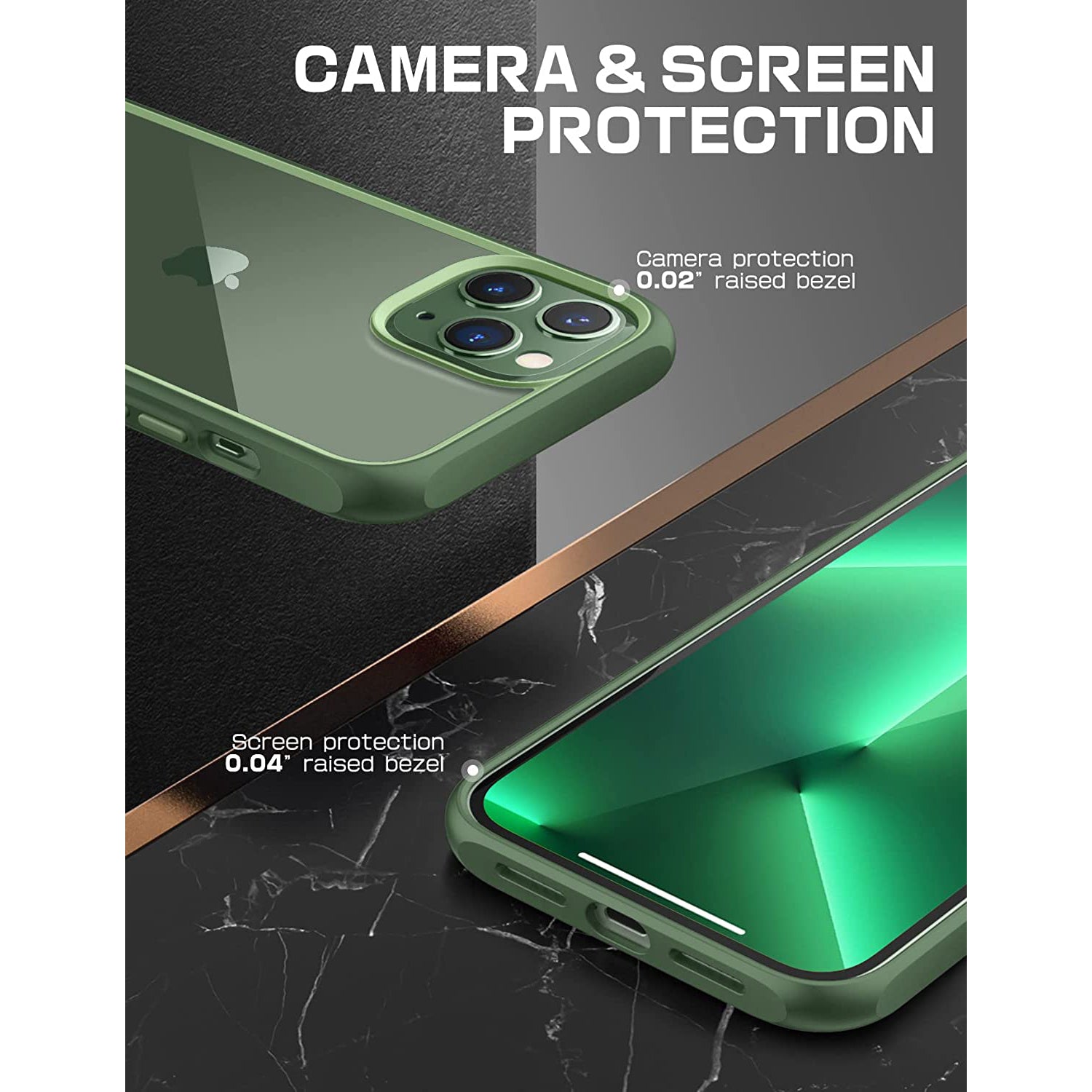 iPhone 13 Pro Max Case 6.7 Inch - Slim Clear Protective Cover with Shockproof Design | Unicorn Beetle Style in Green | Perfect for Daily Use, Outdoor Activities & Travel Protection