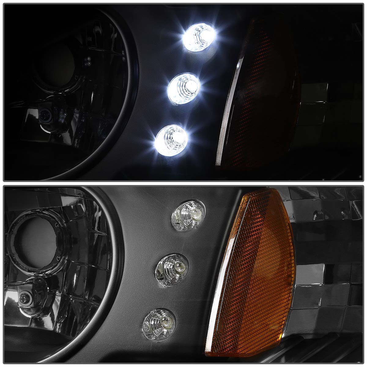 DNA MOTORING LED DRL Front Bumper Headlights - Replacement Daytime Running Lights for Cars & Trucks - Perfect for Enhanced Visibility & Style Upgrade