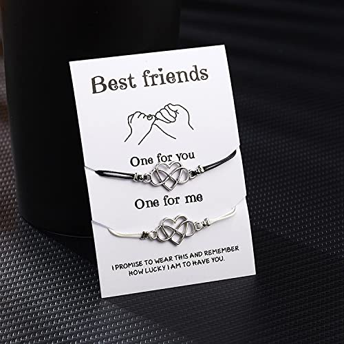 Best Friend Bracelet Set of 2 - Matching BFF Bracelets for Women & Girls, Cute Friendship Jewelry Gift for Birthday, Christmas, Anniversary - Perfect for Besties, Sisters, Couples (Great for Everyday Wear & Special Occasions)