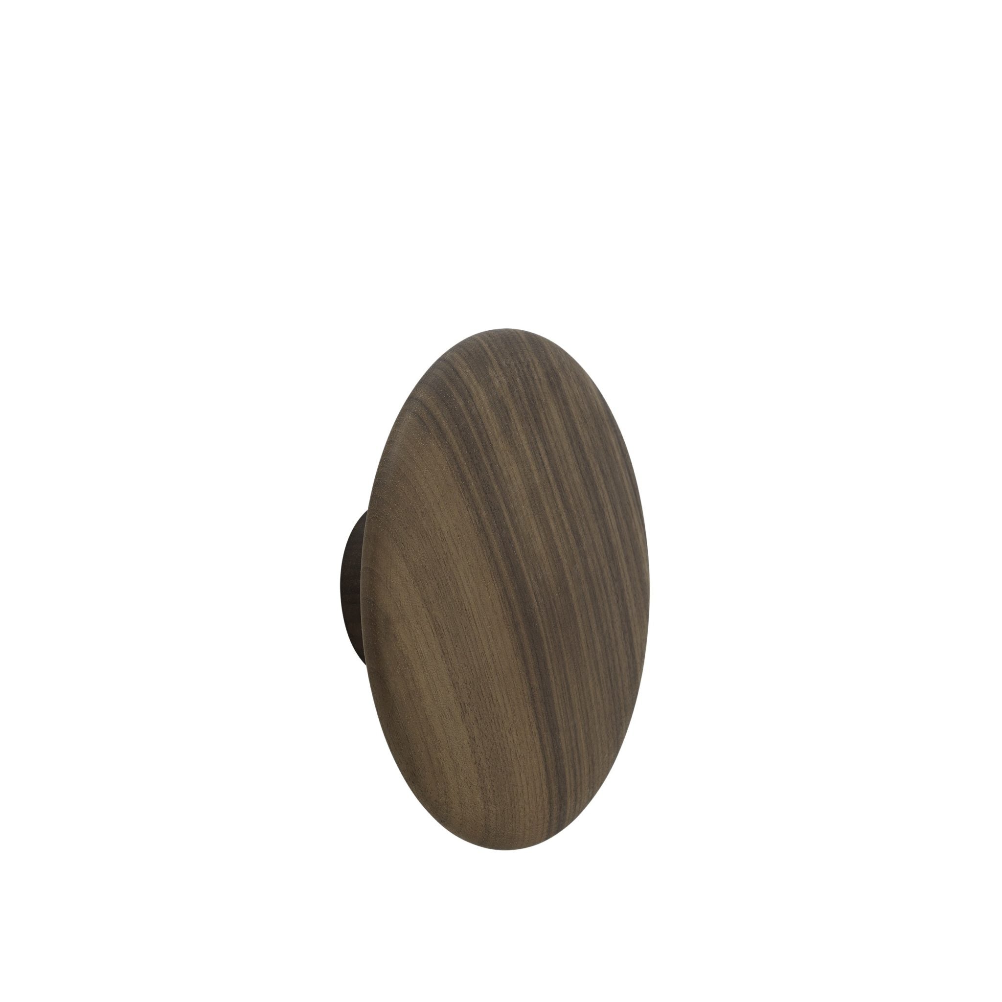 MUUTO The Dots Hook/Door Knob - Premium Walnut Wood Wall Hooks for Coats, Hats & Keys - 3 Sizes (Small, Medium, Large) - Perfect for Entryway, Bedroom & Office Organization