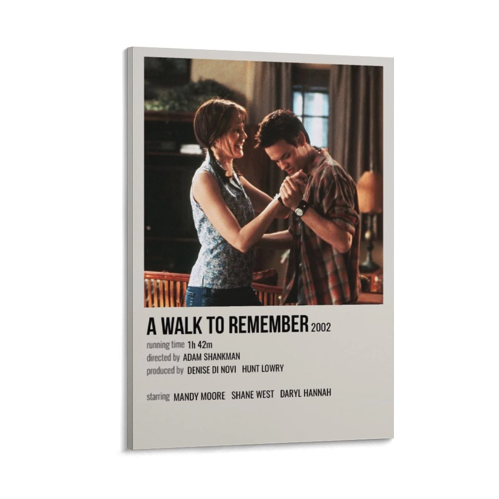 A Walk to Remember Movie Poster Canvas Print - 24x36 Inches (60x90cm) Framed Wall Art for Bedroom, Office & Living Room Decor - Perfect Gift for Movie Lovers & Romantic Home Decoration