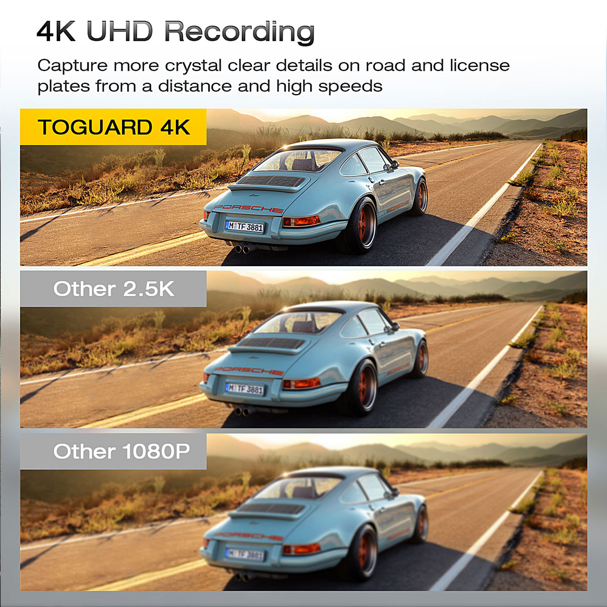 Campark CE80B 4K Dash Cam with 12