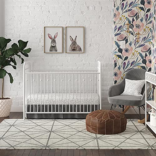 Little Seeds Monarch Hill Ivy Metal Crib - White Baby Crib with Sturdy Steel Frame, Safe & Durable Nursery Furniture for Newborns & Toddlers - Perfect for Modern Nursery, Bedroom & Daycare Decor