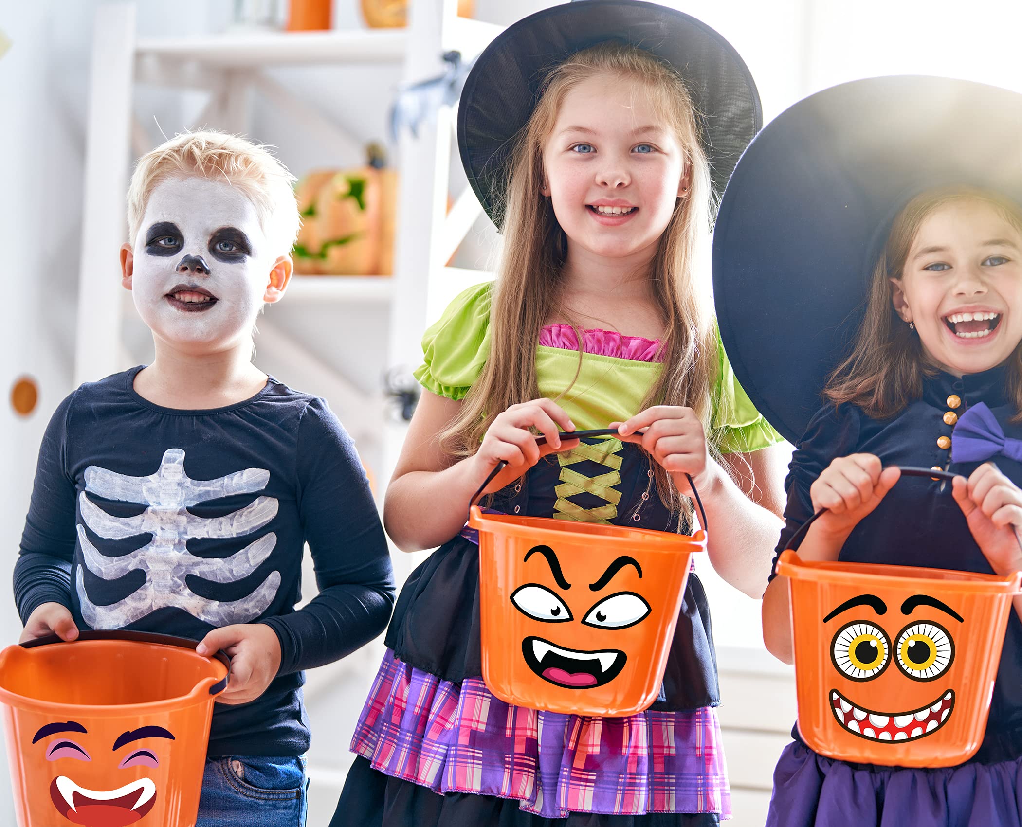 Halloween Pumpkin Decorating Stickers - 30 Sheets of Pumpkin Face Stickers for Jack O'Lanterns, Kids Halloween Party Favors & DIY Pumpkin Carving - Perfect for Classroom Activities, Trick-or-Treat Decor & Spooky Party Supplies