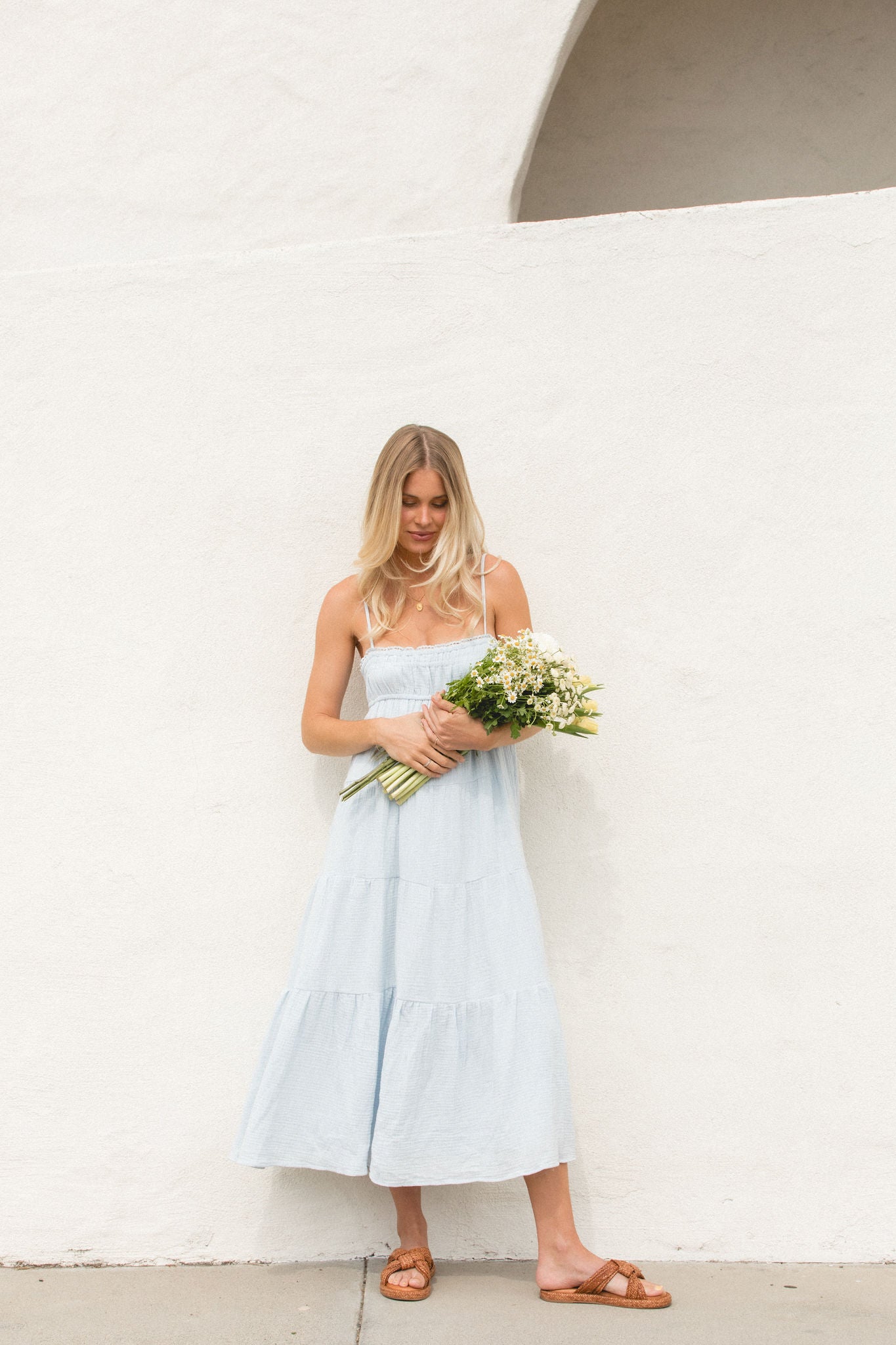 Elegant Vineyard Tiered Woven Maxi Dress for Women - Summer Boho Flowy Long Dress with Pockets - Perfect for Weddings, Beach Vacations & Outdoor Parties