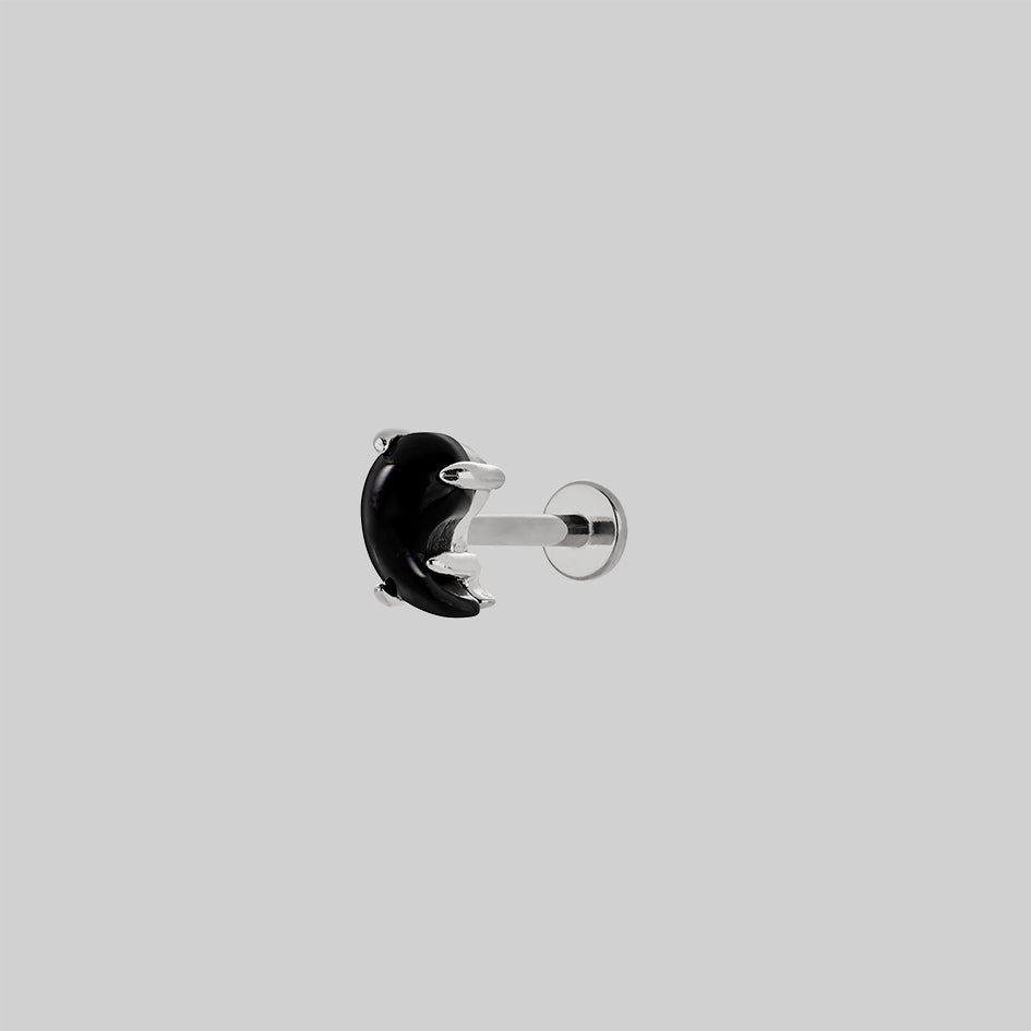 Yin & Yang Gemstone Stud Earrings in Sterling Silver - Spiritual Balance & Harmony Jewelry for Meditation, Yoga, and Daily Wear