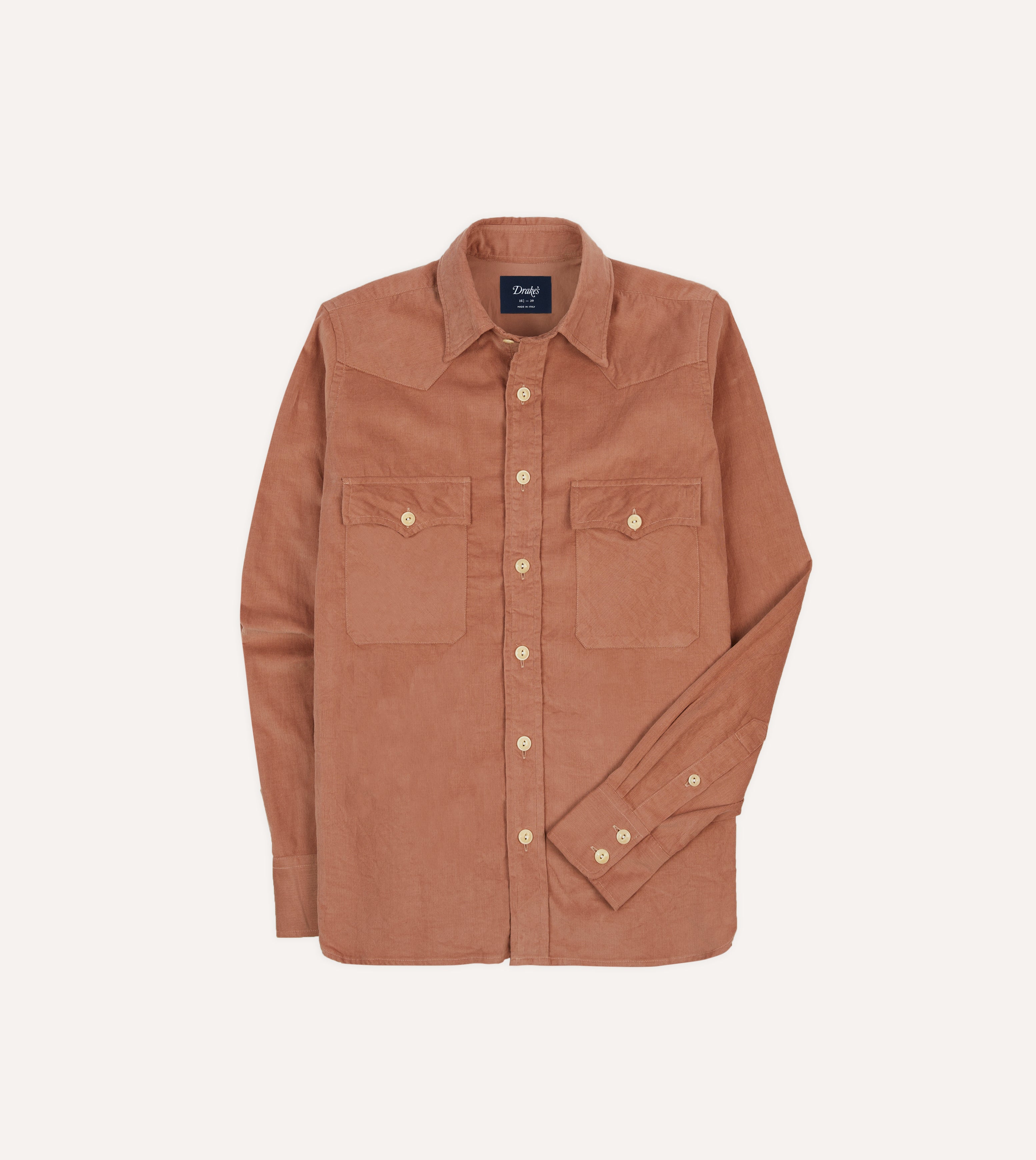 Vintage Washed Red Corduroy Western Shirt with Two Pockets | Cowboy Style Button Up for Men | Perfect for Rodeo, Country Music Festivals & Casual Wear