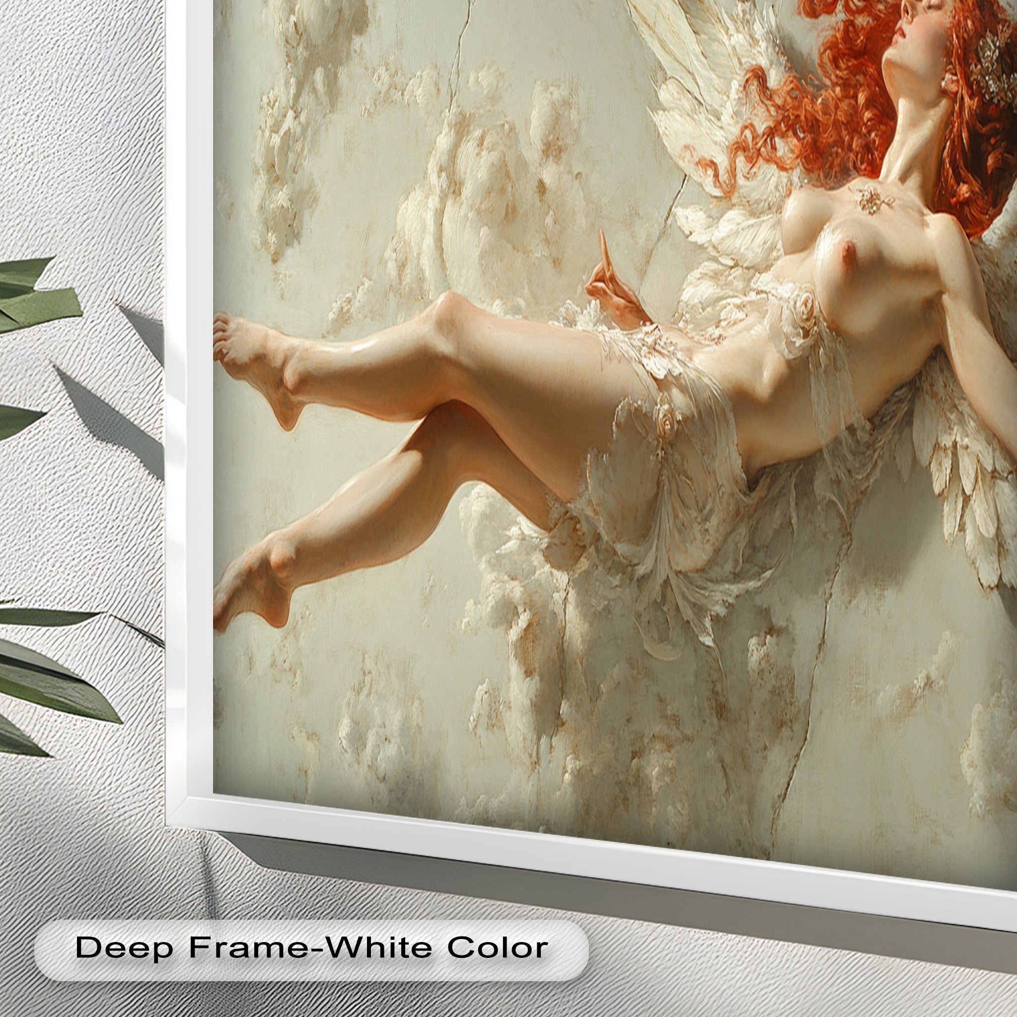 Ascension of the Flame - Mythological Angel Oil Painting Wall Art for Home Decor, Living Room, Bedroom & Office