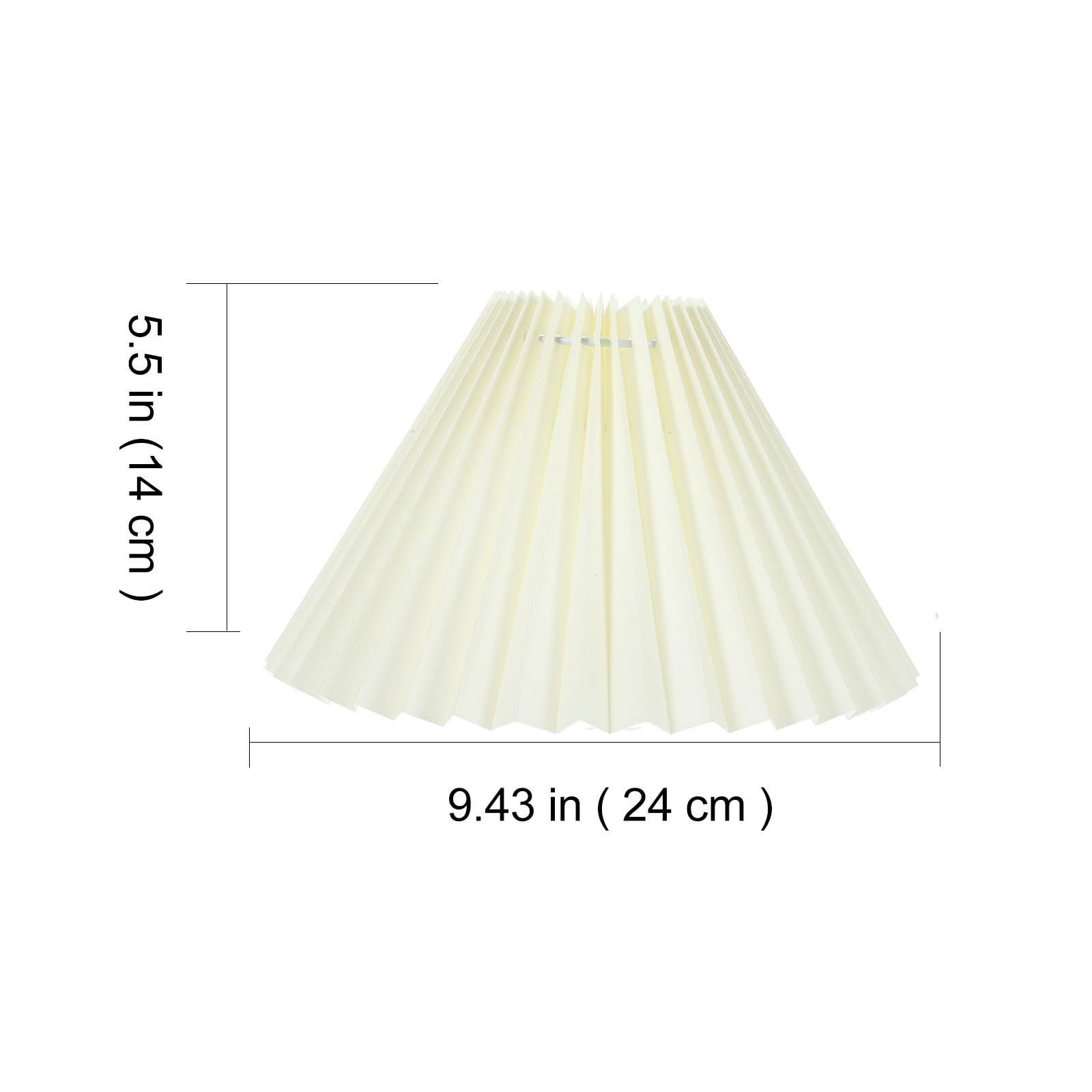 OSALADI Beige Pleated Lamp Shade - Fabric Pleated Chandelier & Pendant Light Shade - Small Clip-On Lampshade for Table & Floor Lamps - Perfect for Living Room, Bedroom & Office Lighting Decor