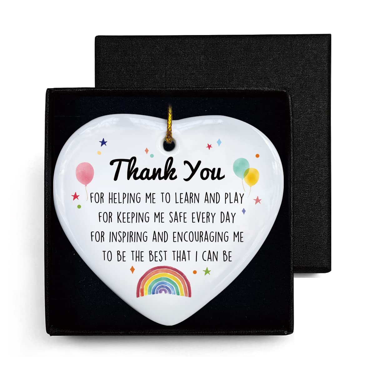 Funny Ceramic Heart Plaque - Teacher Appreciation Gift for Women, Birthday, Christmas & Retirement - Home & Office Decor