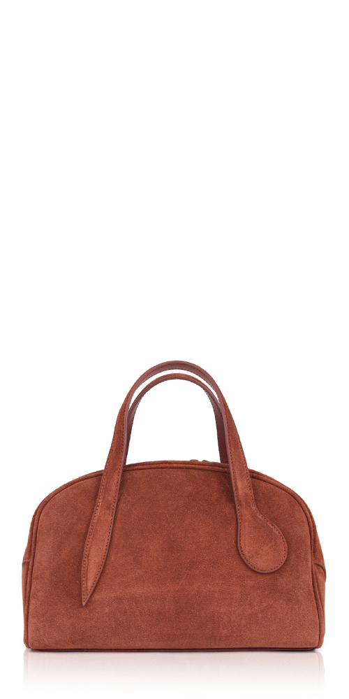 Stylish Rust Suede Mini Bowling Bag - Compact & Durable for Bowling Enthusiasts | Perfect for League Games, Practice Sessions & Casual Outings