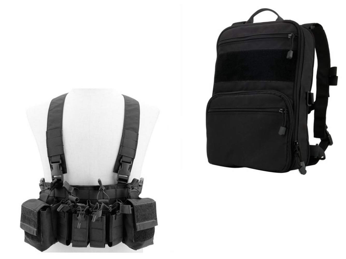 Camouflage Tactical Vest with MOLLE Military Backpack - Adjustable Airsoft Vest for Paintball, Airsoft & CS Games - Perfect for Outdoor Shooting, Hunting & Tactical Training