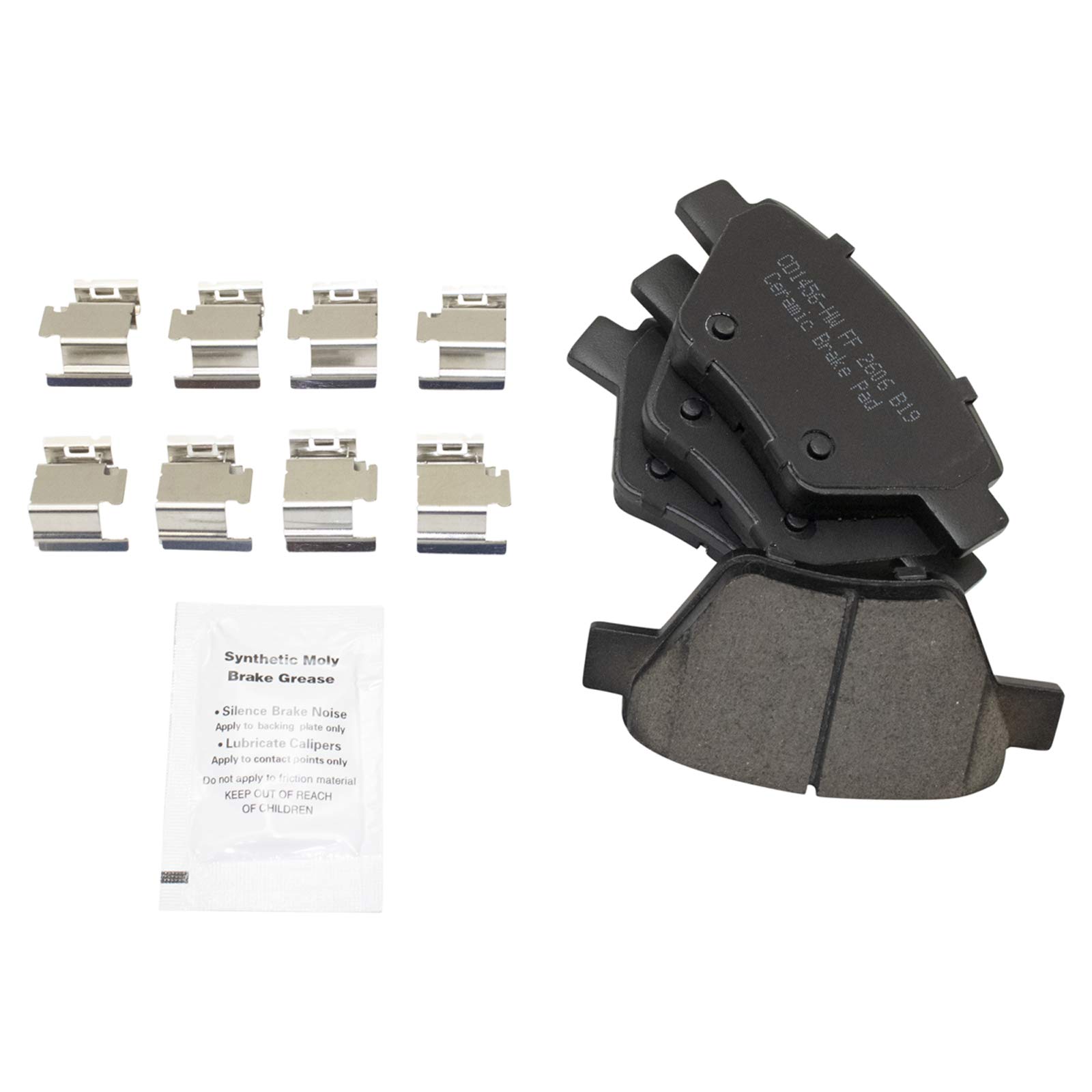 TRQ Premium Ceramic Brake Pads & Performance Rotor Kit - Front & Rear Set with Brake Cleaner - Perfect for High-Performance Cars, Trucks & SUVs - Smooth Stopping Power for Daily Commute & Racing