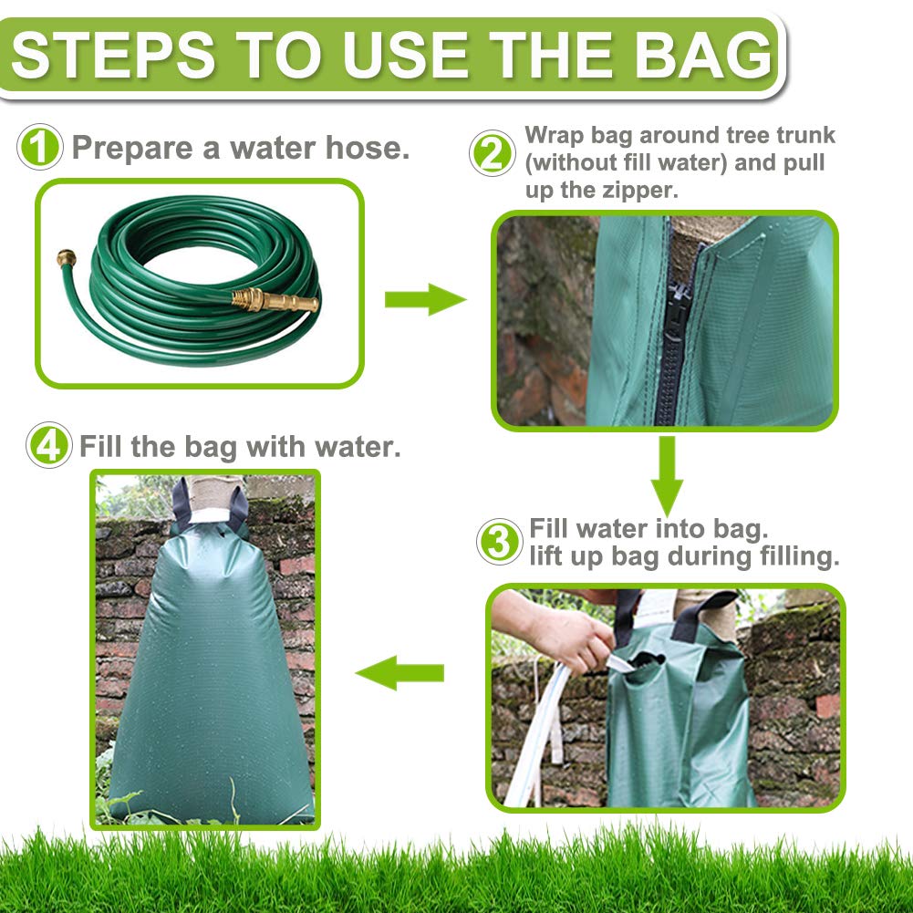 20 Gallon Tree Watering Bags - 6 Pack Slow Release PVC Drip Irrigation System for Plants & Trees | Perfect for Garden, Lawn, and Outdoor Plant Care