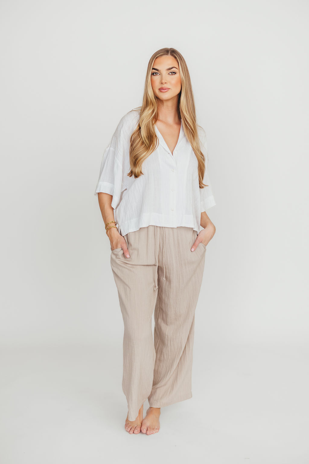 Best Nora Pants in Khaki - Comfortable Women's Casual Trousers for Work, Travel & Everyday Wear