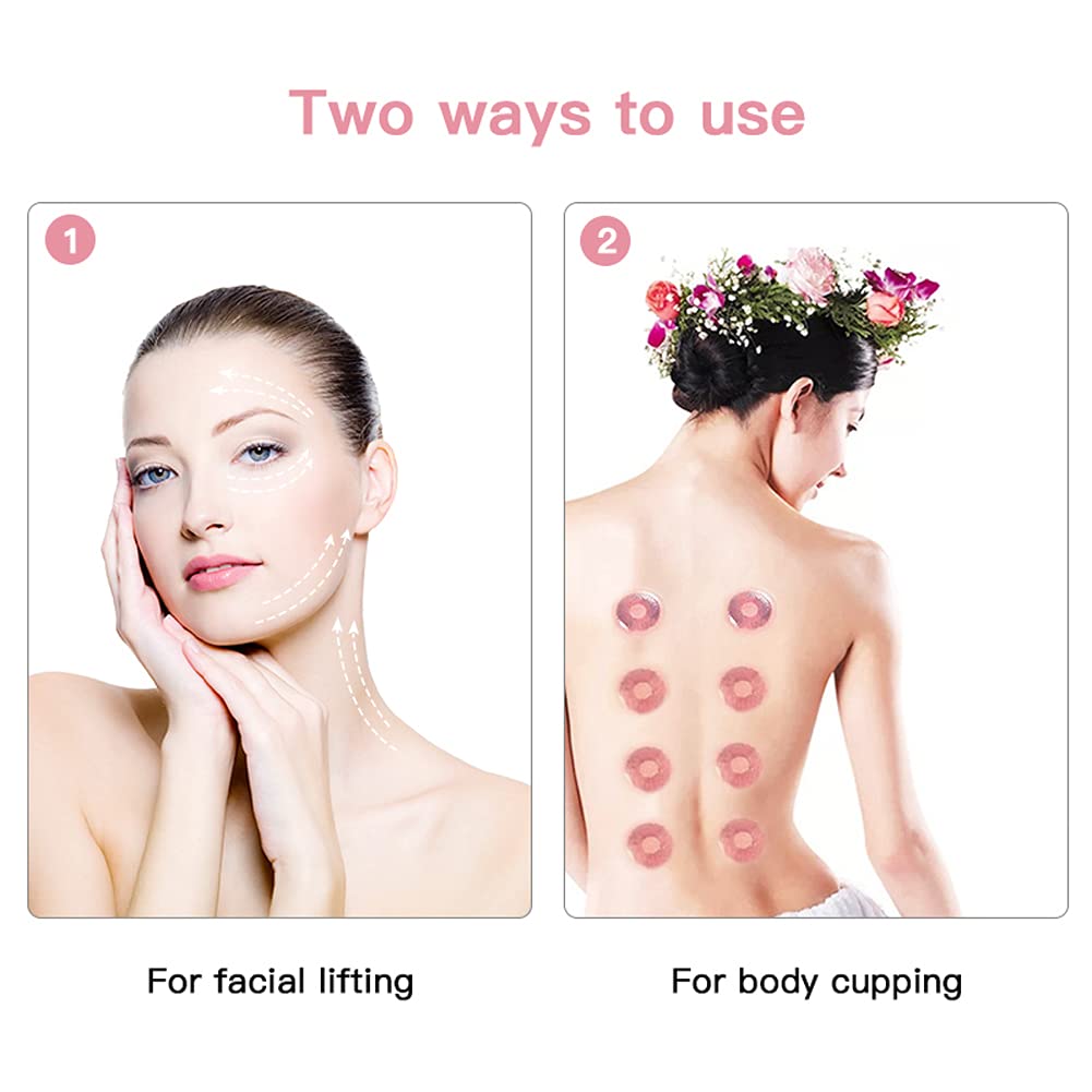 4PCS Mini Glass Face Cupping Massager Set - Facial Vacuum Suction Therapy for Cellulite, Wrinkles & Back Pain Relief - Perfect for Home Spa, Skincare Routine & Relaxation Therapy