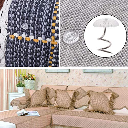 30 Pcs Clear Head Twist Pins for Upholstery - Slip Cover Fasteners & Headliner Pins for Sofa, Car, Van, Home Furniture & Bed Skirt | Secure Fabric Hold | Perfect for DIY Home Decor & Auto Interior Projects
