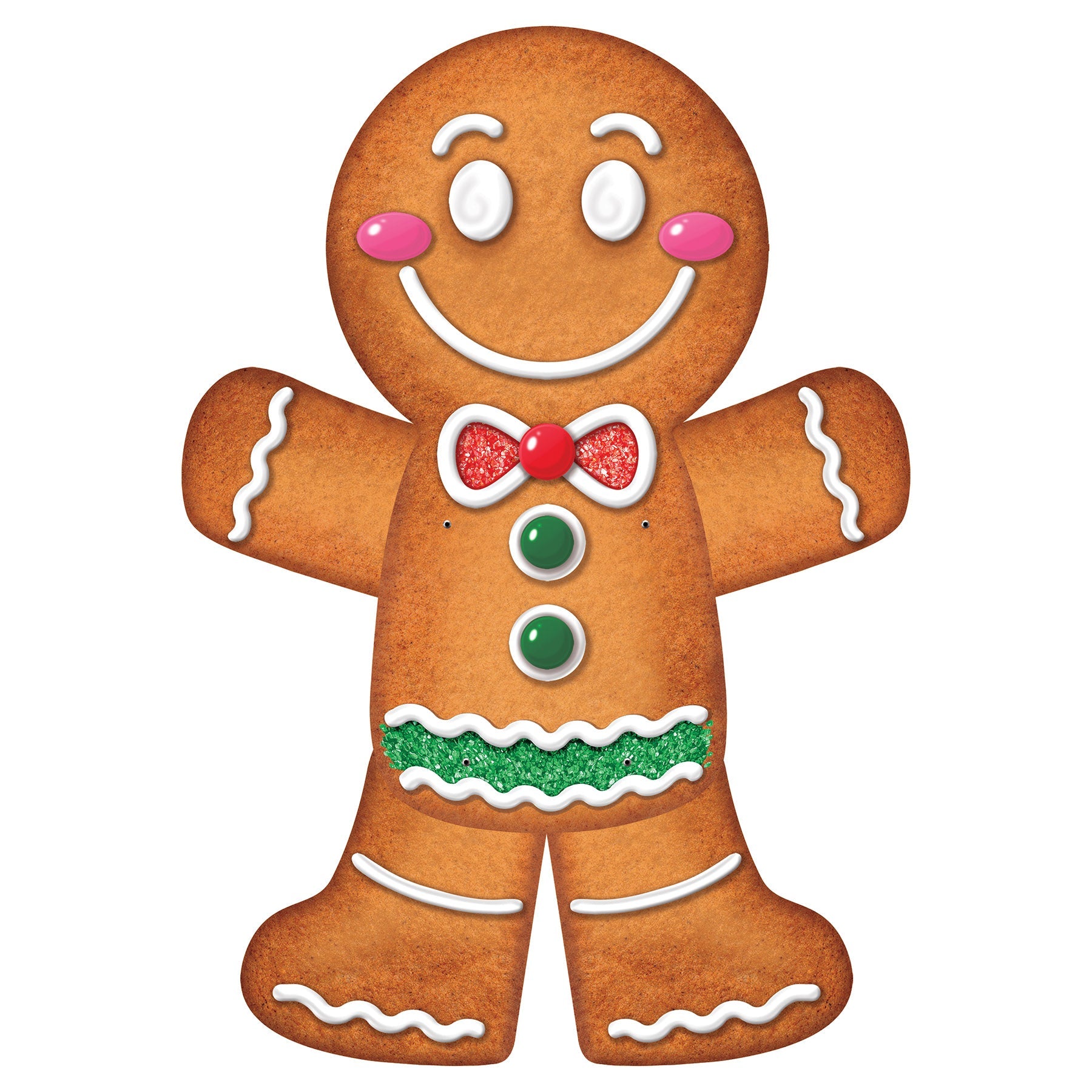 12 Pack Beistle Jointed Gingerbread Man Wall Decorations - Christmas Holiday Party Decor for Home, Office & Classroom - Festive Cutout Hanging Ornaments for Xmas Tree & Winter Decorations
