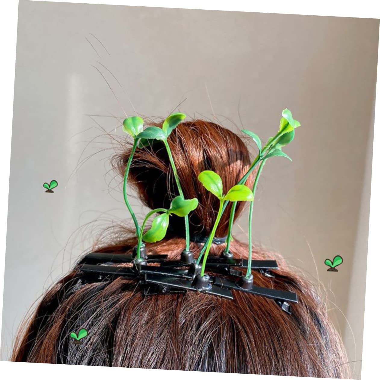 BIUDECO 24pcs Plant Hair Clips for Girls - Fun Sprout Hair Bows for Teens & Kids - Perfect for School & Parties