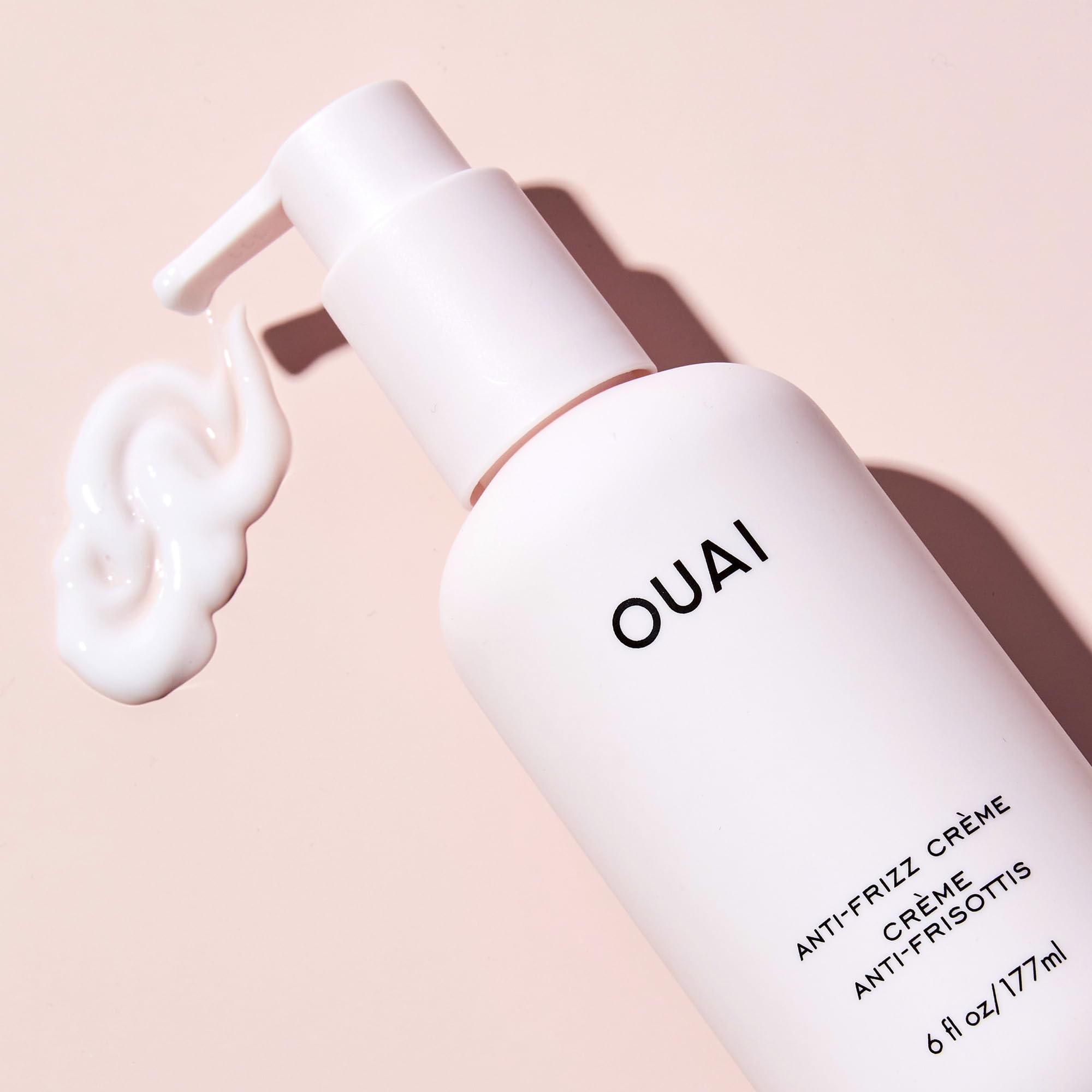 OUAI Anti-Frizz Bundle for Fine Hair - Smoothing Crème, Shampoo & Conditioner Set (3-Piece) | Hydrating Hair Care for Frizz Control & Shine | Perfect for Daily Use & Travel
