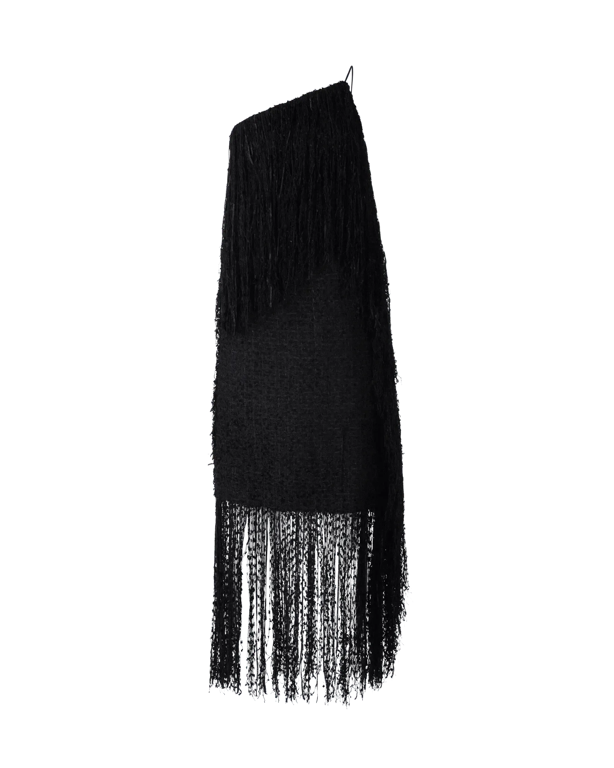Elegant Fringe Detail One Shoulder Dress for Women - Perfect for Evening Parties, Cocktail Events & Special Occasions