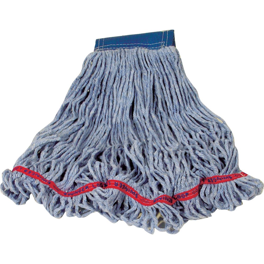 Rubbermaid Commercial Swinger Loop Wet Mop Head - Heavy Duty Absorbent Medium Mop Head for Floors, Blue - Ideal for Restaurants, Hospitals & Commercial Cleaning