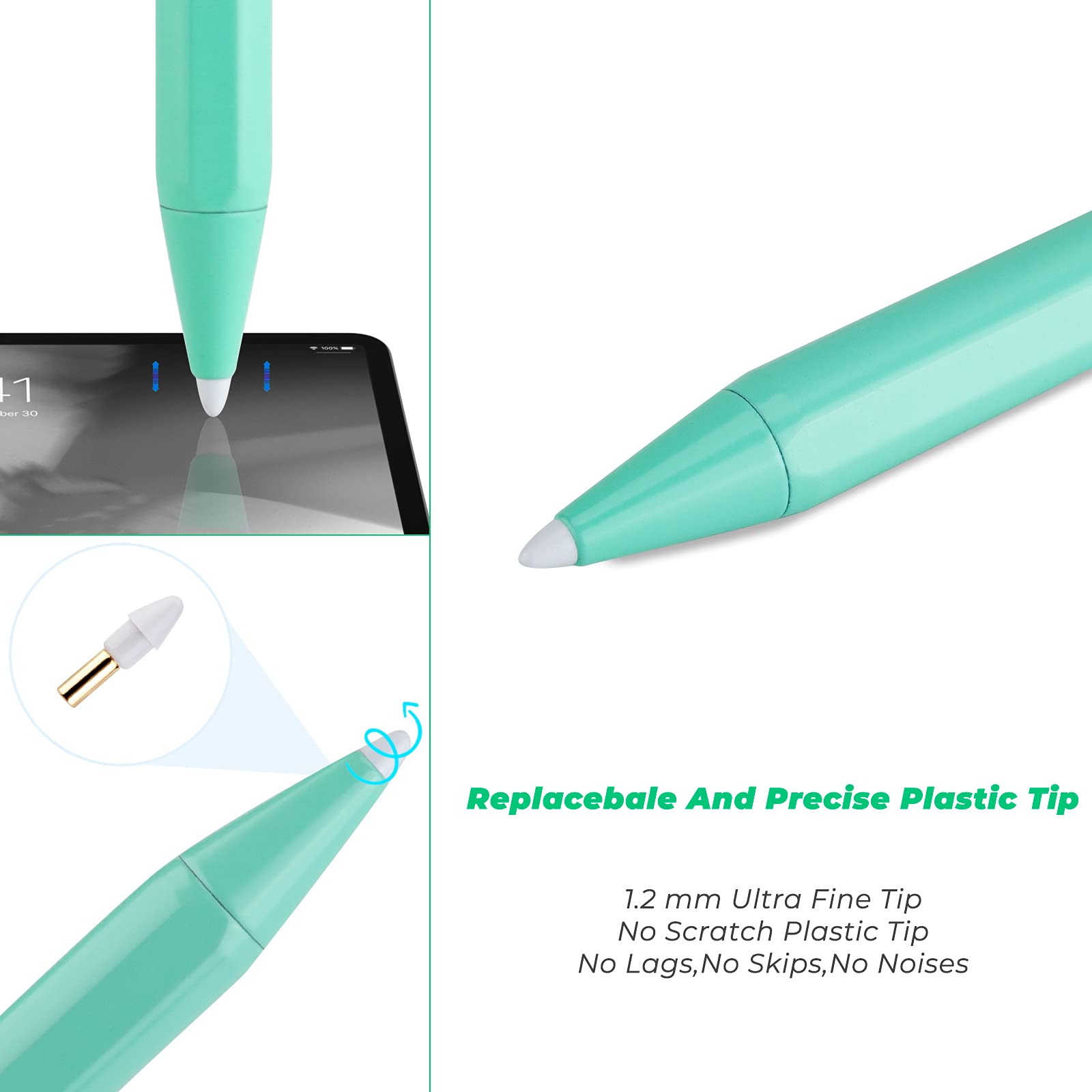 Apple Pencil (2nd Generation) - Green Stylus for iPad Air 5, iPad Pro & iPad Mini - Perfect for Drawing, Note-Taking & Creative Work