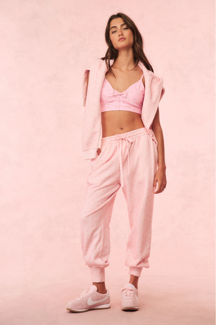 Lolana Floral Print Cotton Sweatpants for Women - Soft Lounge Pants with Elastic Waist - Perfect for Yoga, Home Relaxation & Casual Outings