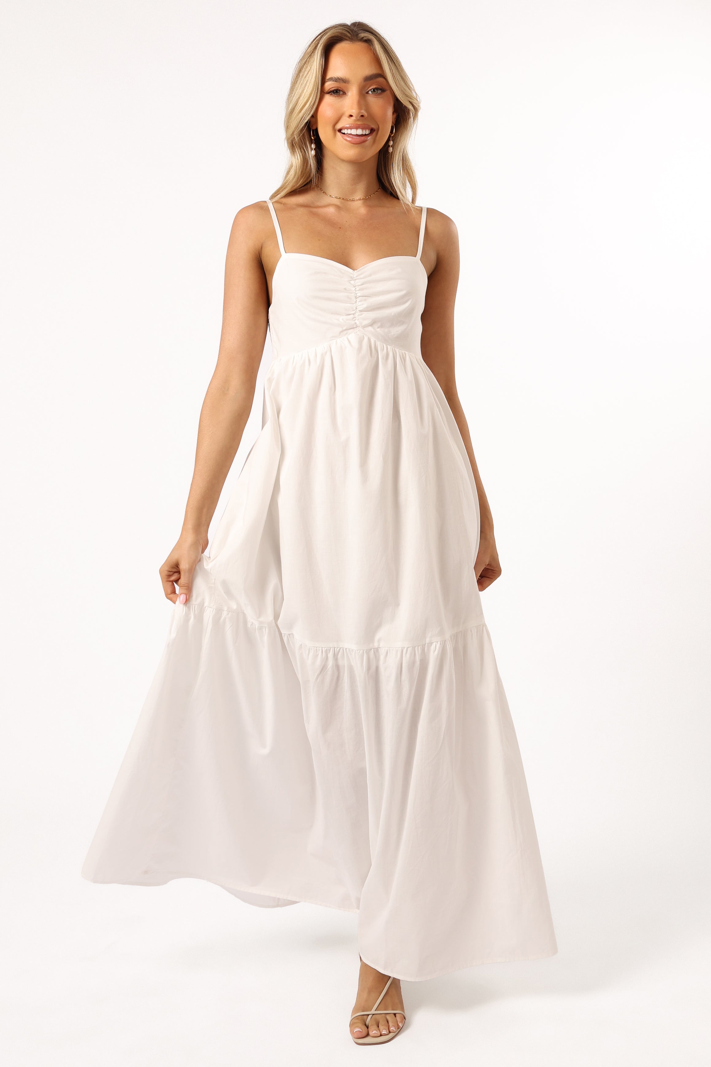 Bailey Maxi Dress for Women - Elegant White Long Summer Dress | Perfect for Beach, Vacation, and Casual Outings
