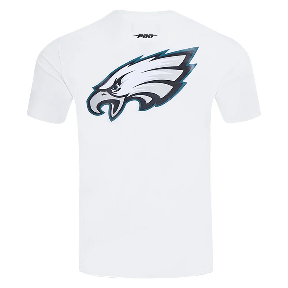 Philadelphia Eagles Men's Classic Mesh Striped Tee Shirt - Official NFL Football Fan Jersey - White Cotton Comfort Fit for Game Day & Casual Wear