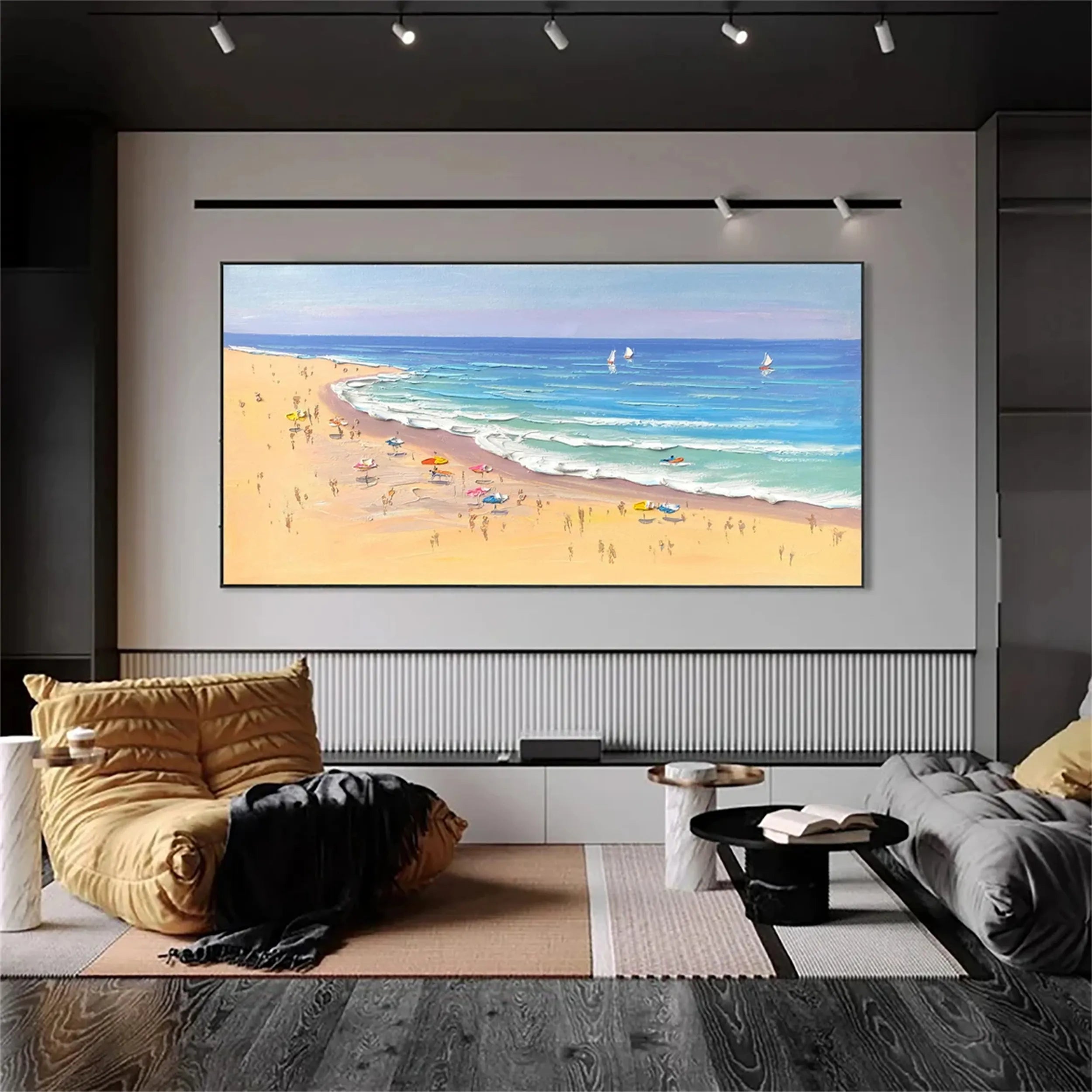 Ocean and Sky Painting #OS125 - Stunning Seascape Wall Art for Home, Office & Living Room Decor