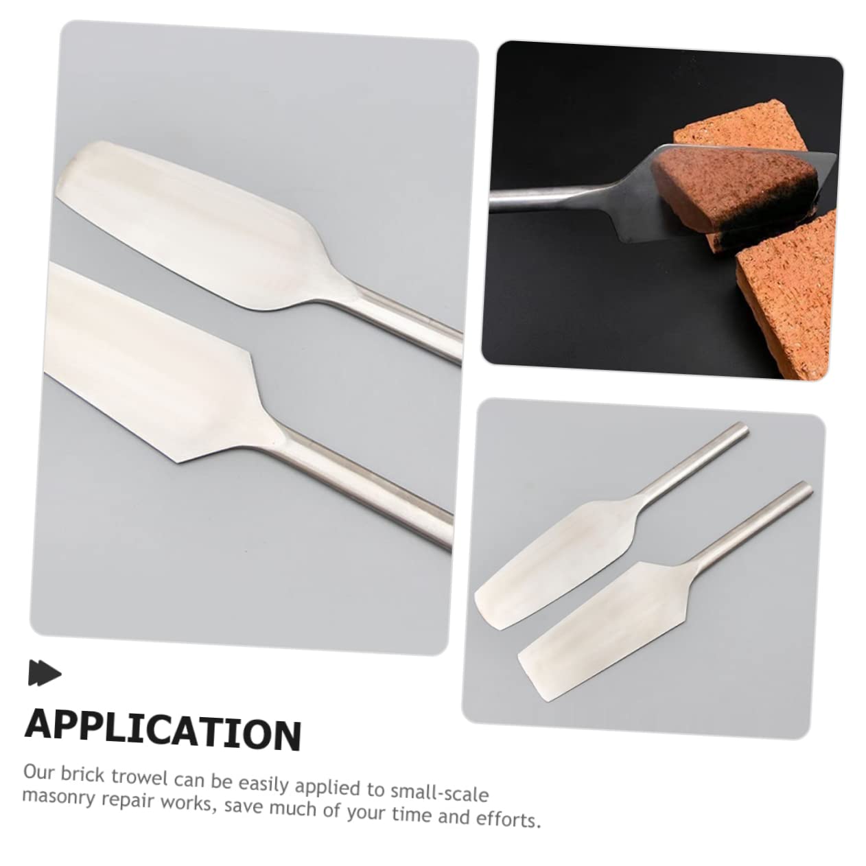 2-Piece Stainless Steel Plaster & Tile Tools Set - Margin Trowel & Drywall Trowel for Concrete, Masonry, Flooring & Construction Work - Durable Metal Tools for Professional Contractors & DIY Home Renovation Projects