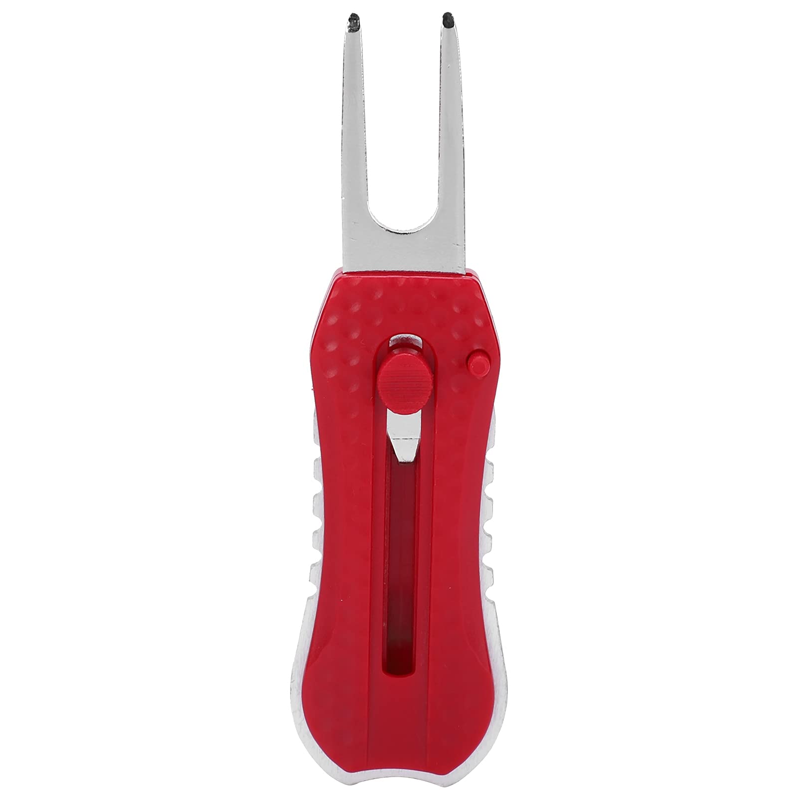 **Premium Golf Divot Repair Tool - Foldable & Portable Golf Putting Green Fork for Golf Course, Gym, Playground (Red) | Perfect for Fixing Ball Marks & Maintaining Greens**