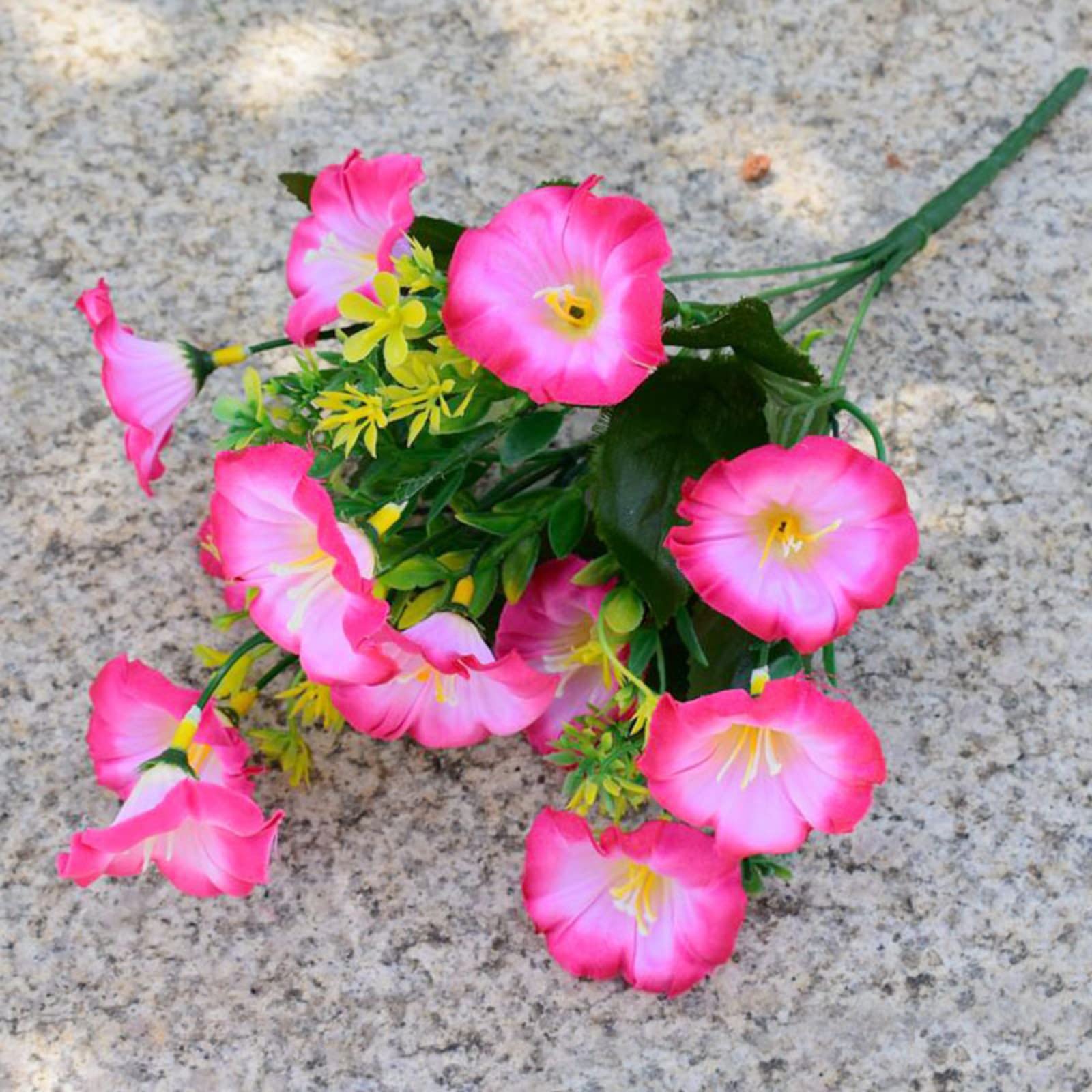 35cm Artificial Morning Glory & Petunia Flowers - Rose Red, White, Yellow - Fake Wedding Bouquet, Home & Garden Decor - Perfect for Weddings, Parties, Centerpieces & Indoor/Outdoor Decor
