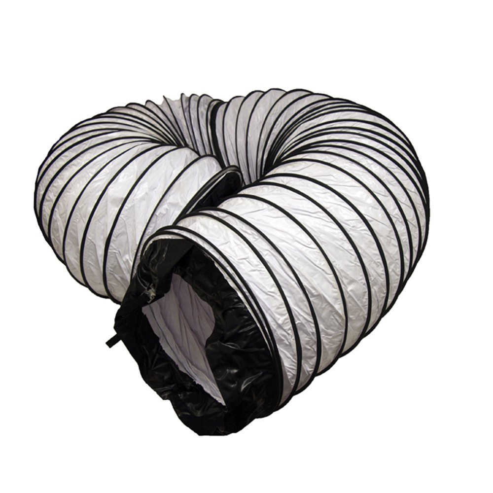 Rubber-Cal White Air Ventilator Duct Hose - 20 x 25 Feet for HVAC, Exhaust, and Ventilation Systems - Durable Flexible Ventilation Ducting for Home, Garage, and Industrial Use