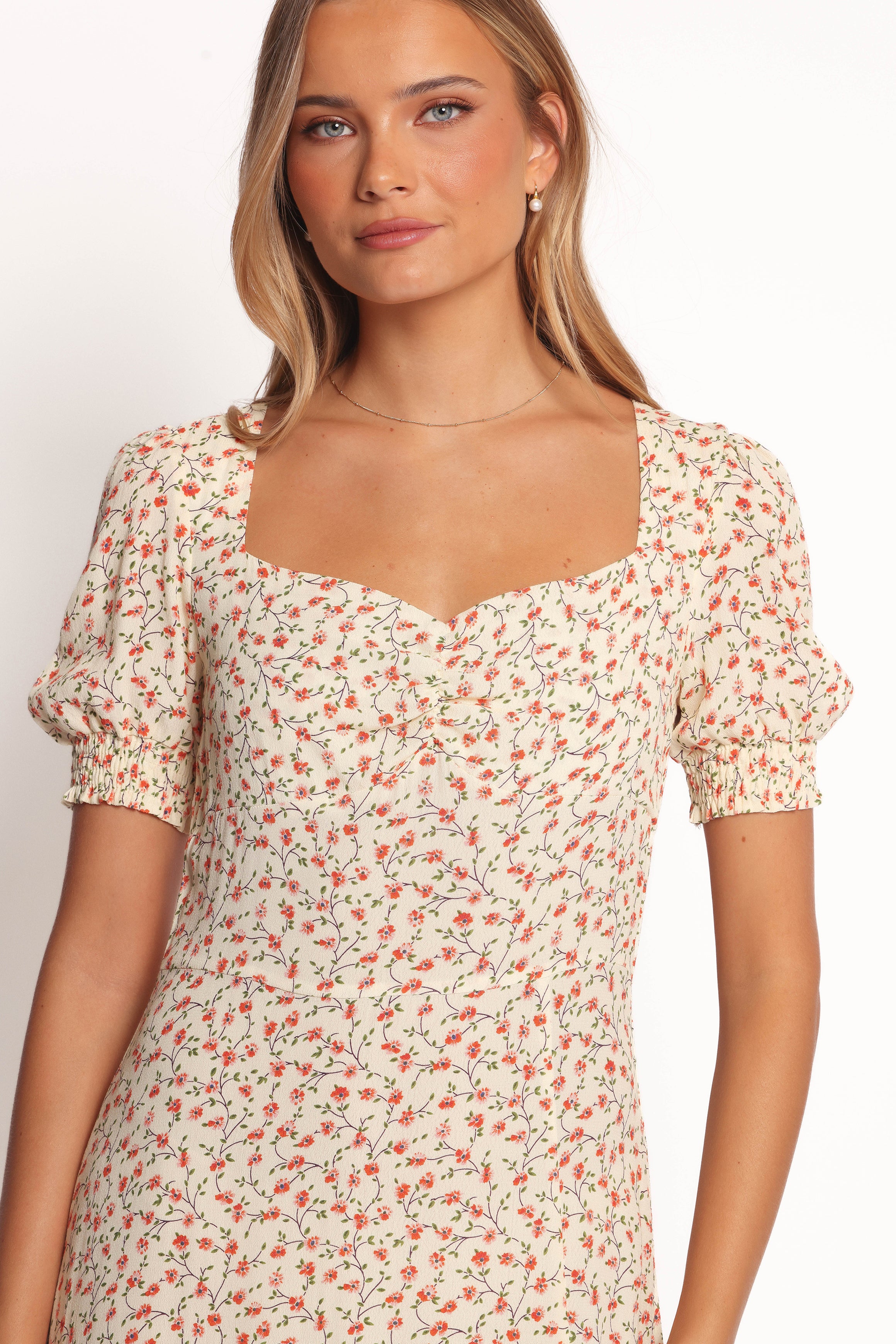 Franklin Dress - Cream Floral Print Summer Maxi Dress for Women | Elegant Boho Chic Beach Wedding Guest Dress | Perfect for Vacations, Parties & Special Occasions