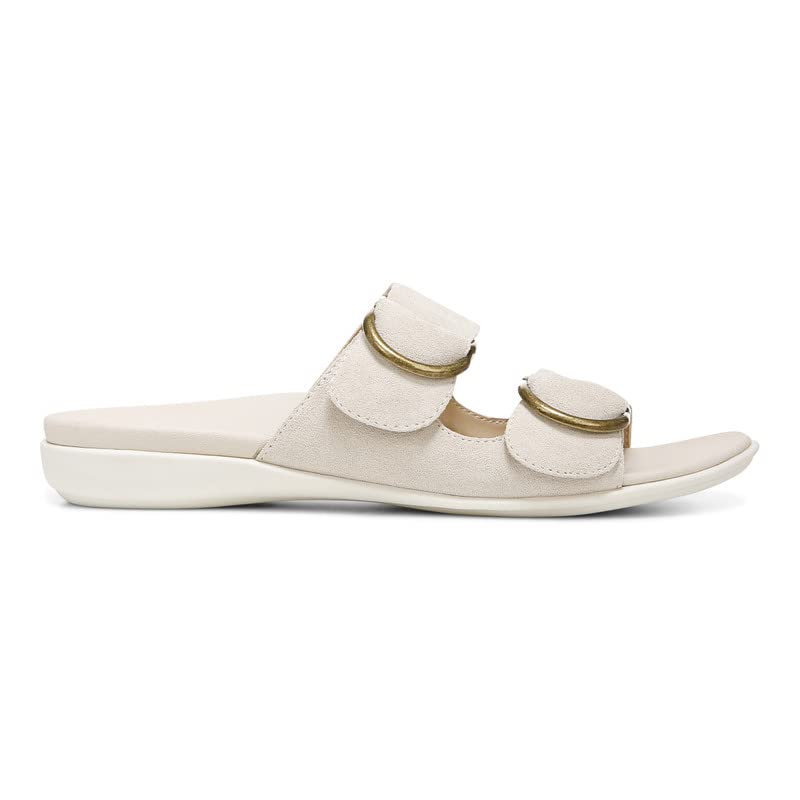 Vionic Women's Mirage Corlee Casual Slip-On Slide Sandals with Orthotic Arch Support - Comfortable Supportive Ladies Sandals for Walking, Travel & Everyday Wear