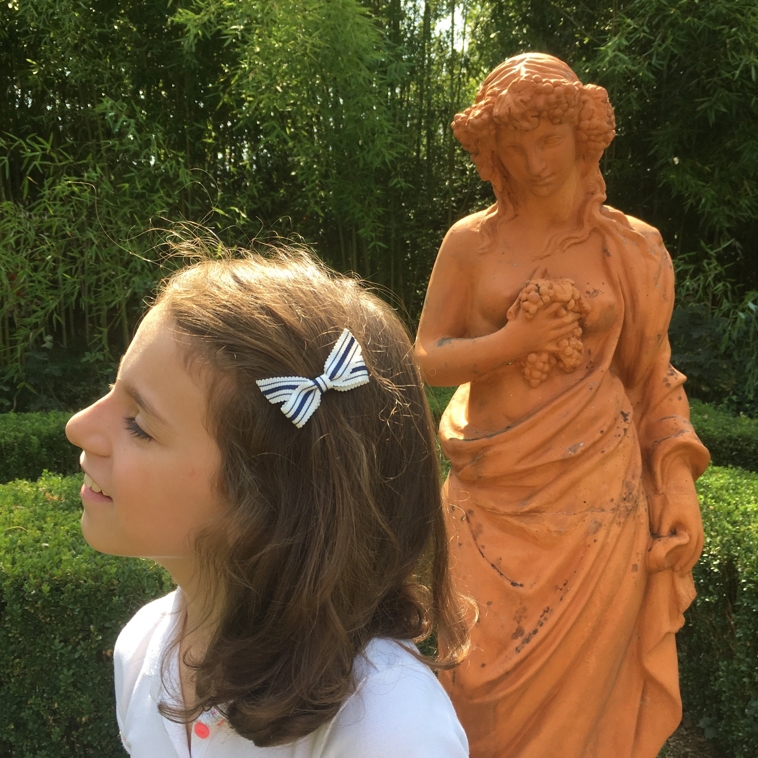 Lauren Bow Pair - Red and White Striped Satin Hair Accessories for Women & Girls | Perfect for Weddings, Parties & Everyday Fashion