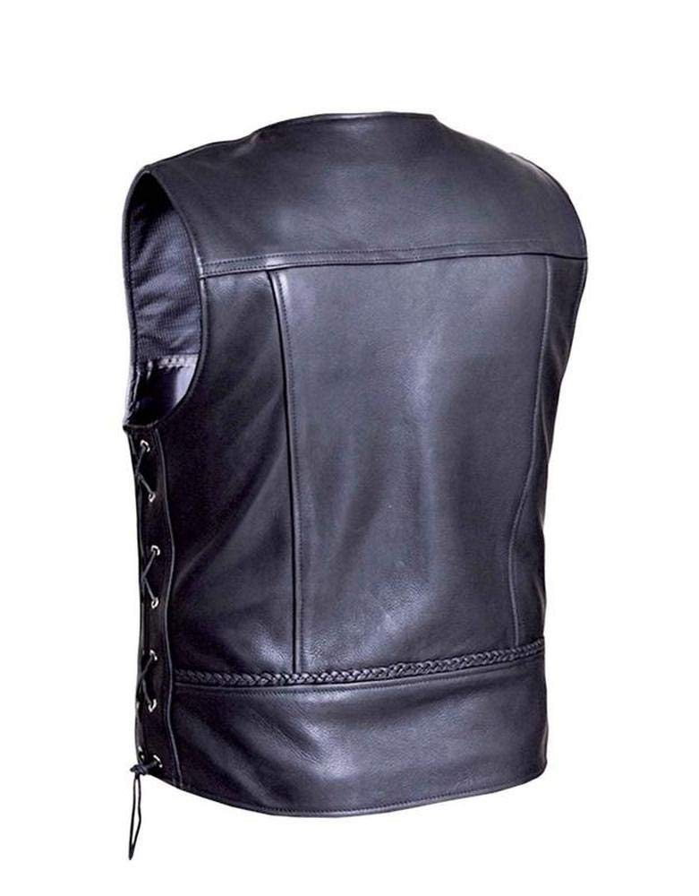 Premium Men's Drum Dyed Naked Cowhide Leather Jacket - Durable & Stylish for Motorcycle Riding, Casual Outfits & Outdoor Adventures