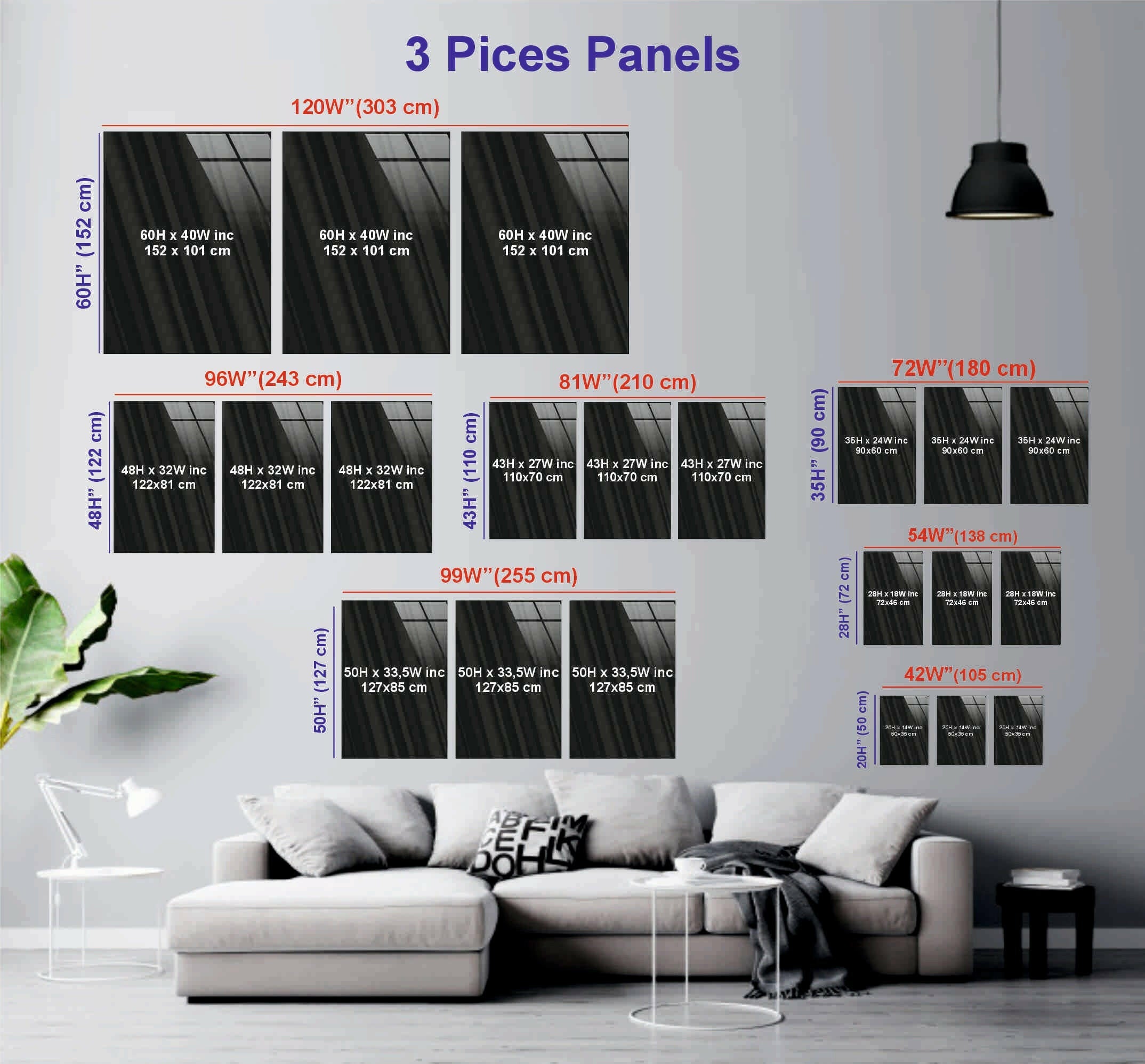 Abstract Blue and Orange Glass Wall Art - Modern Home Decor for Living Room, Bedroom & Office