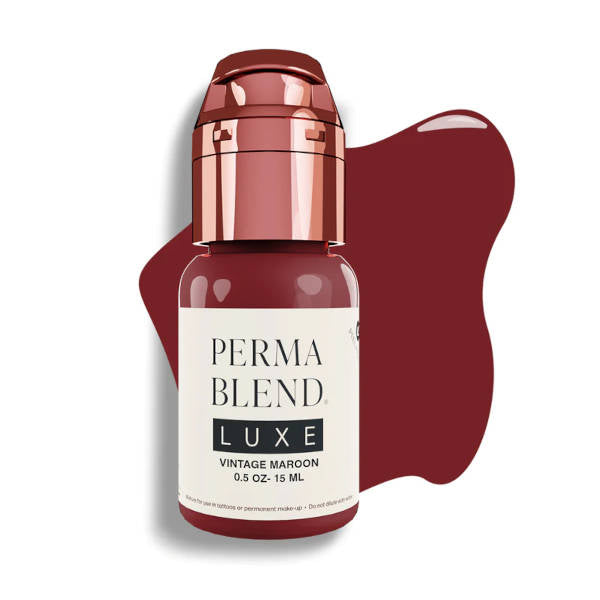 Perma Blend Luxe Vintage Maroon Pigment - Professional Cosmetic Tattoo Ink for Eyebrows & Lips | Long-Lasting, Vegan & Cruelty-Free | Perfect for Microblading, Ombre Brows & Permanent Makeup Artists