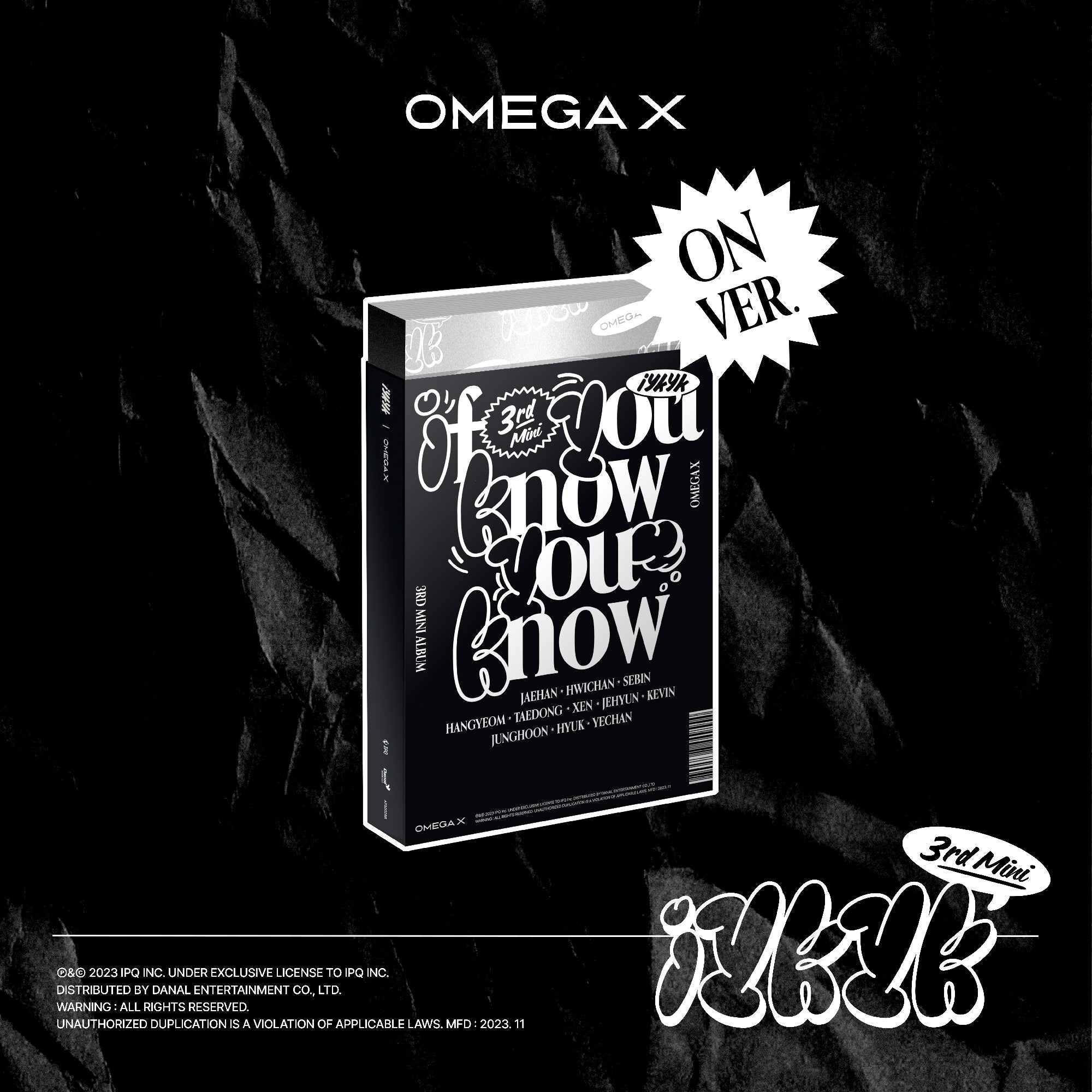 OMEGA X 3RD MINI ALBUM 'IYKYK' - K-Pop Official Album with Photobook & Poster - Perfect for K-Pop Fans, Collectors, and Gift Giving