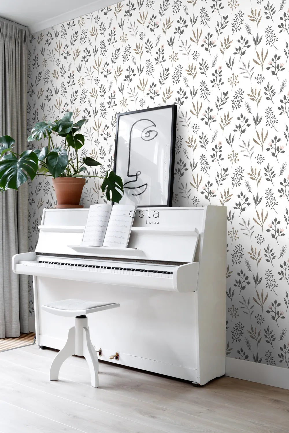 Scandi Cool Greenery - Modern Scandinavian Style Artificial Plants for Home & Office Decor - Perfect for Living Room, Bedroom, and Workspace