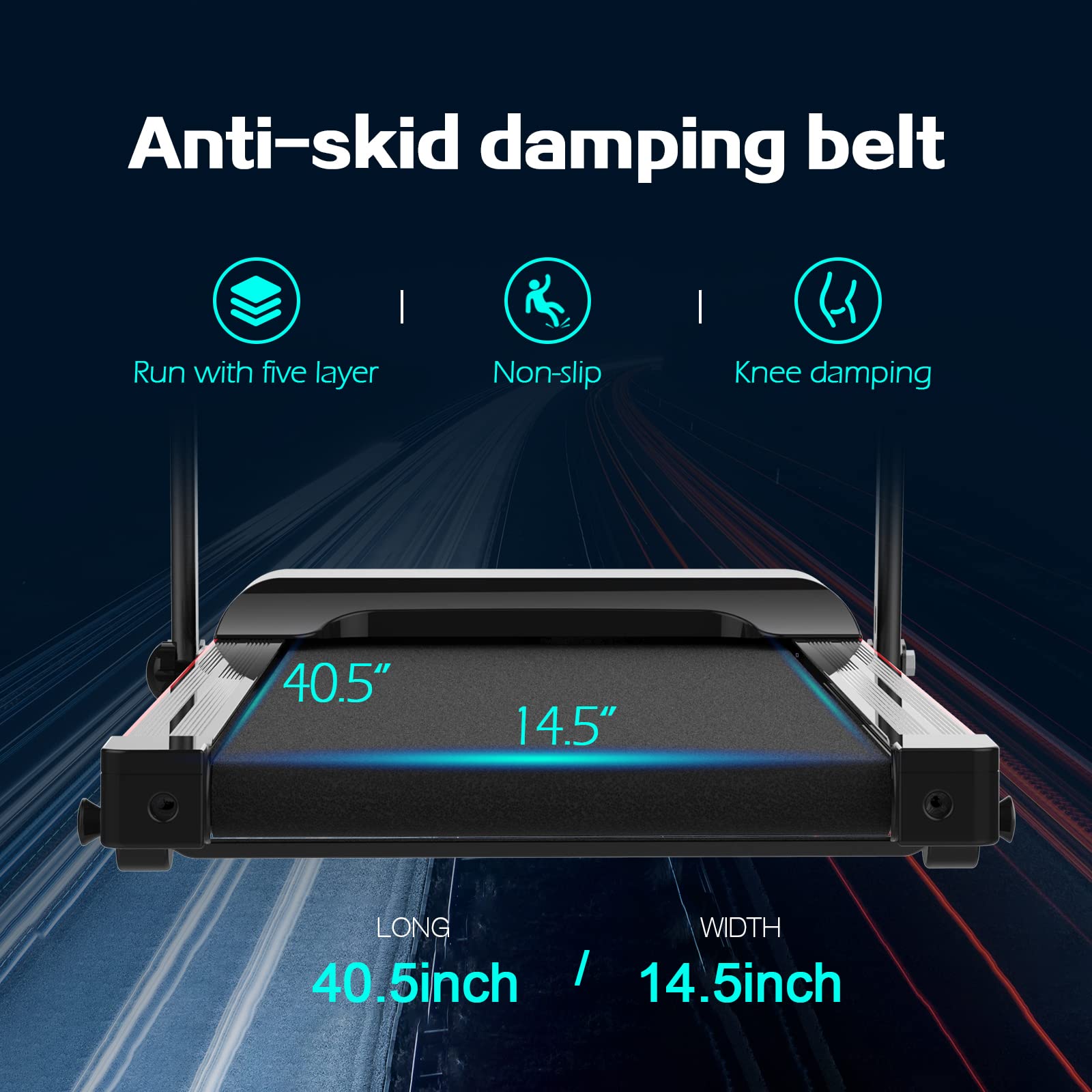 Foldable Electric Treadmill with Incline - 5