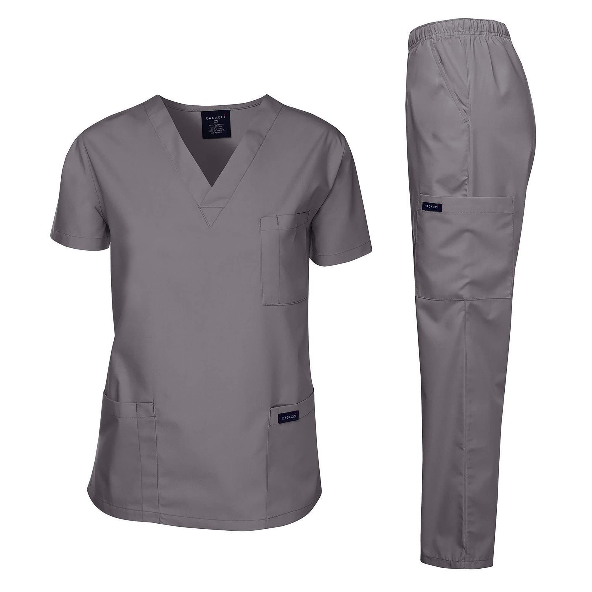 Dagacci Medical Scrubs Set for Women & Men - Comfortable Scrubs Top & Pants for Nurses, Doctors & Healthcare Professionals - Perfect for Hospitals, Clinics & Medical Work