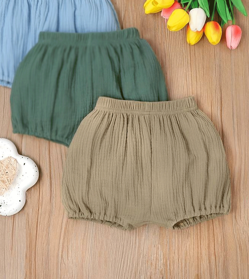 Soft Khaki Cotton Muslin Bloomers for Women - Comfortable Vintage Style Underwear - Perfect for Loungewear, Sleepwear & Layering