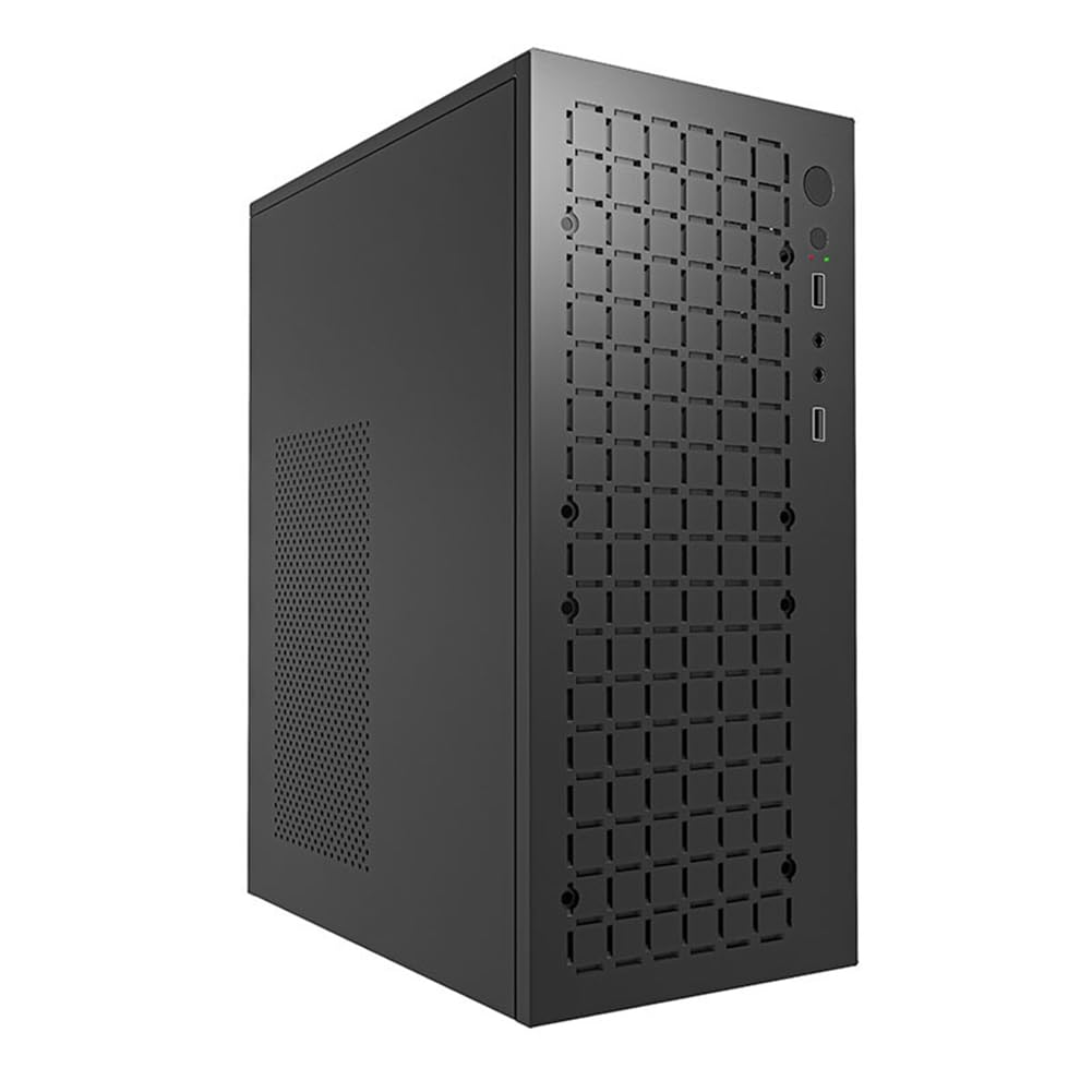 DEKLONPER Mini ITX/M-ATX PC Case - Compact Computer Chassis with USB 2.0 Ports, Supports SSD & 3.5
