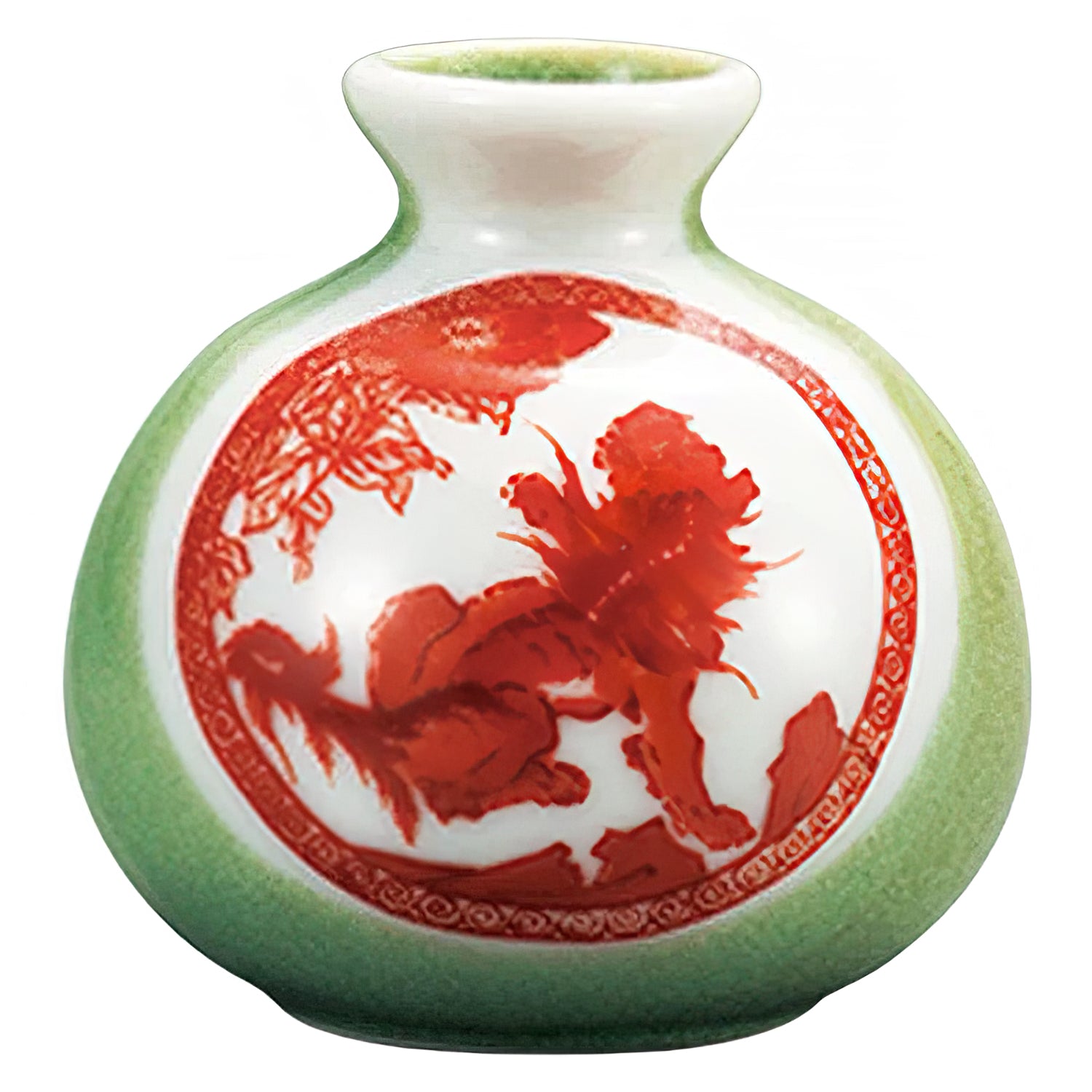 Handcrafted Kutani Ware Porcelain Single Flower Vase - Japanese Traditional Art Iidaya Style - Perfect for Home Decor, Wedding Centerpieces & Luxury Gifts