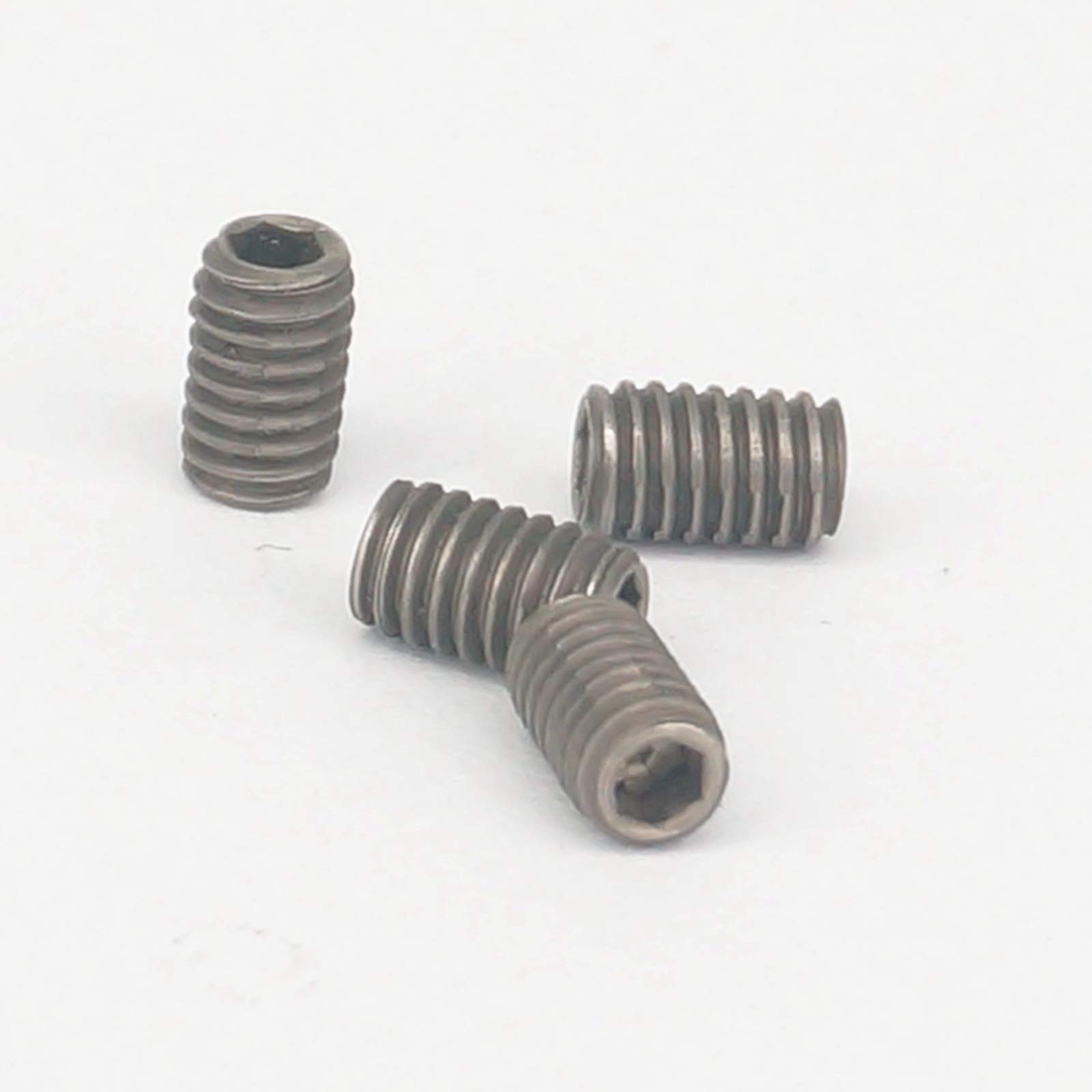 20pcs M4x6mm Titanium Grub Screws - Corrosion Resistant for Jewelry & Watches